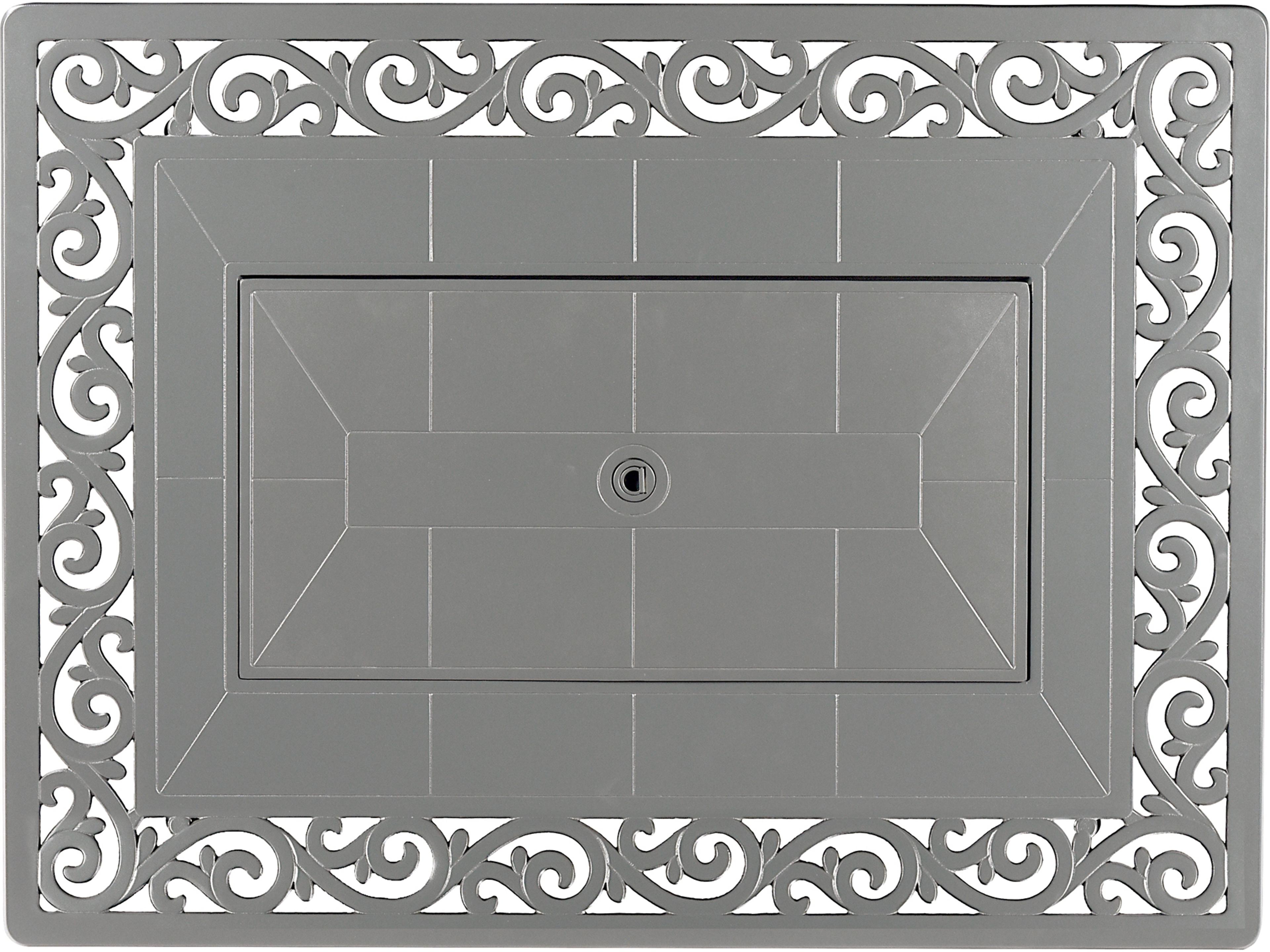 Oakland Living Rectangular Aluminum Propane Outdoor Fire Pit Table