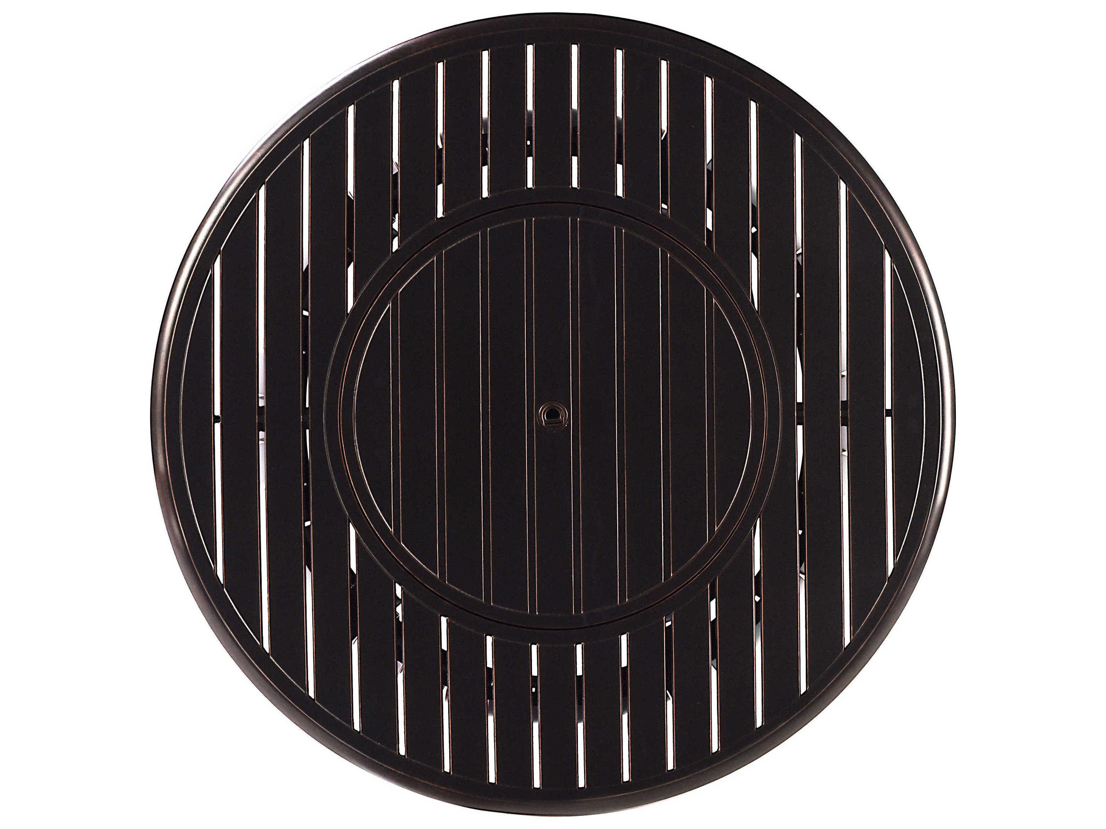 Oakland Living Aluminum Cushion 44'' Round Fire Pit Table Set