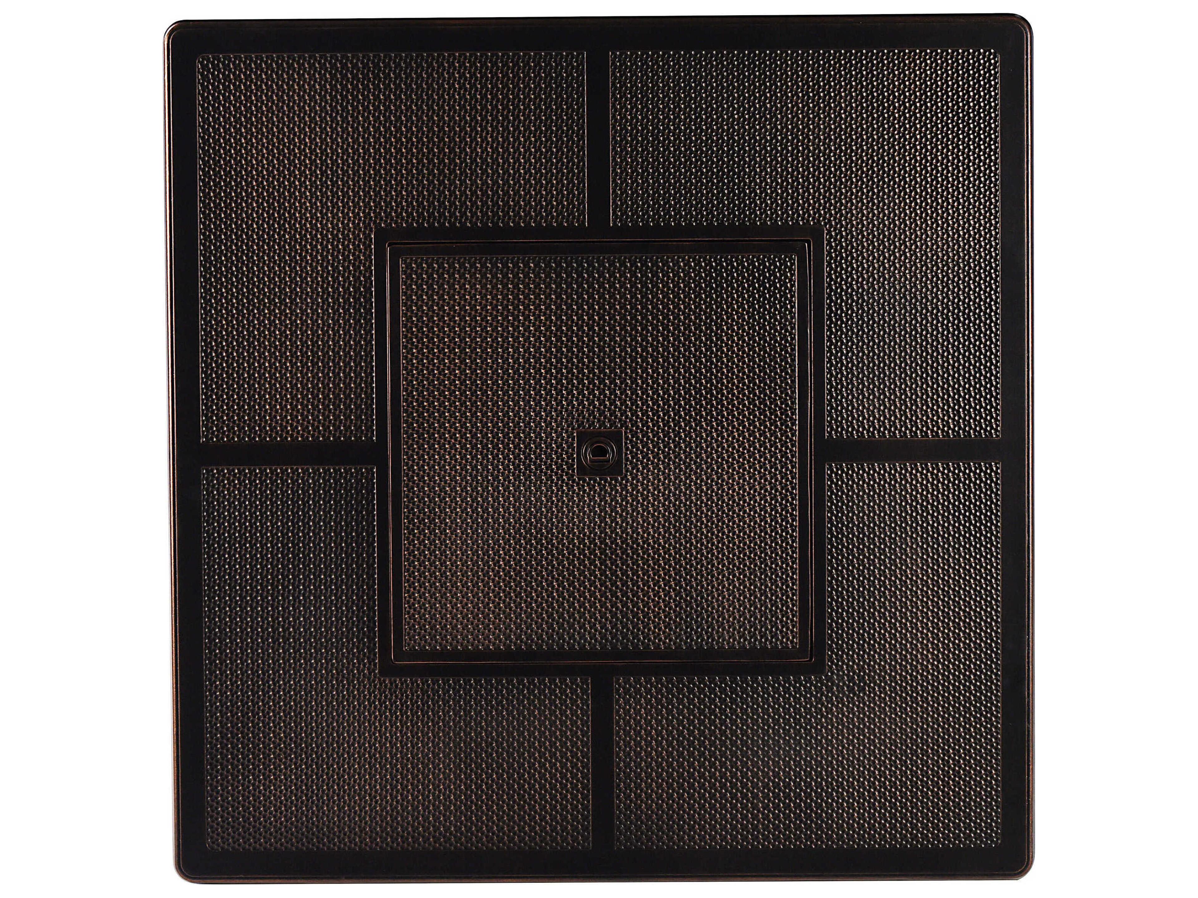 Oakland Living Aluminum Cushion 42'' Square Fire Pit Table Set