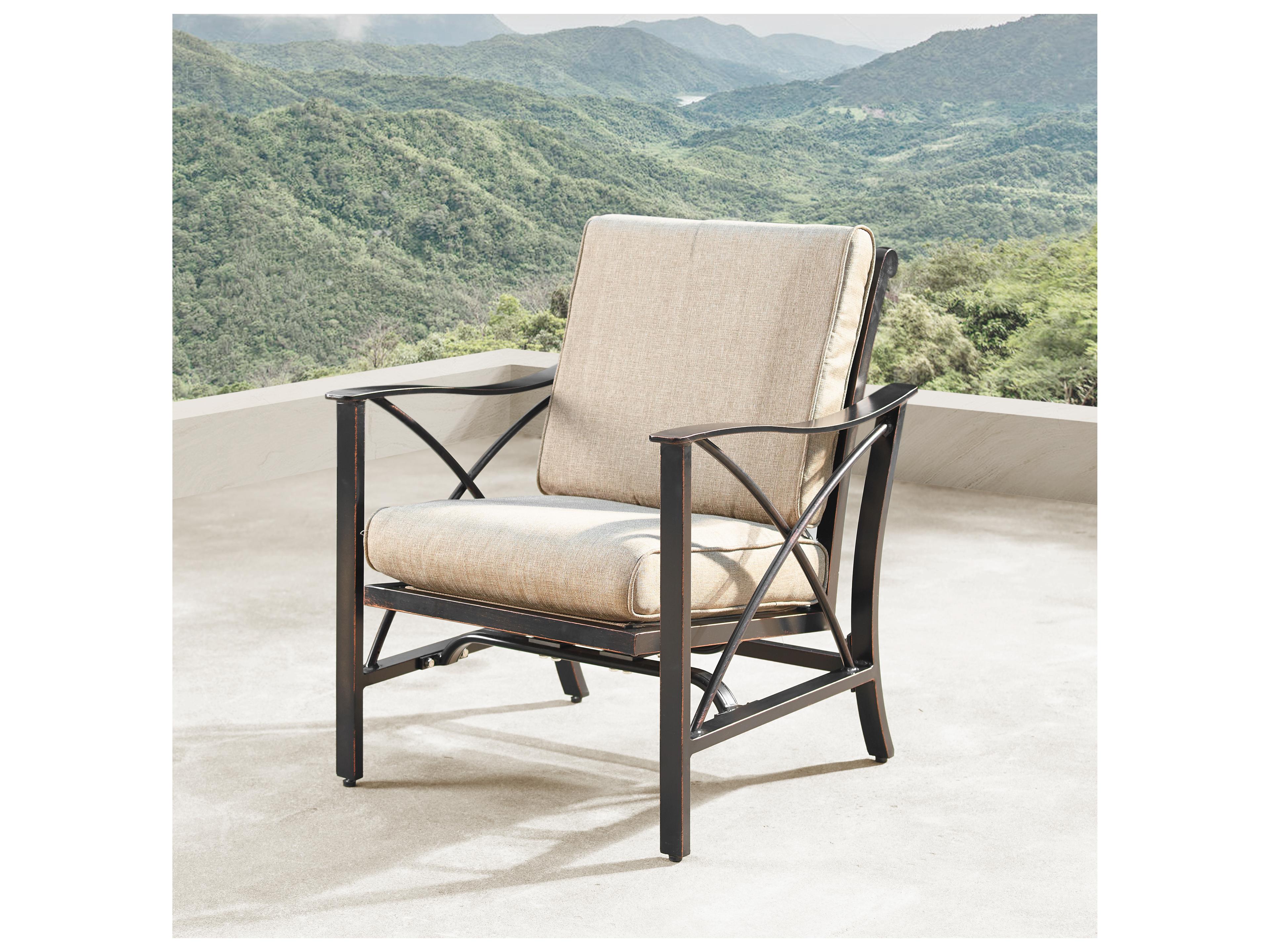 Oakland Living Aluminum 44'' Round Fire Pit Table Set