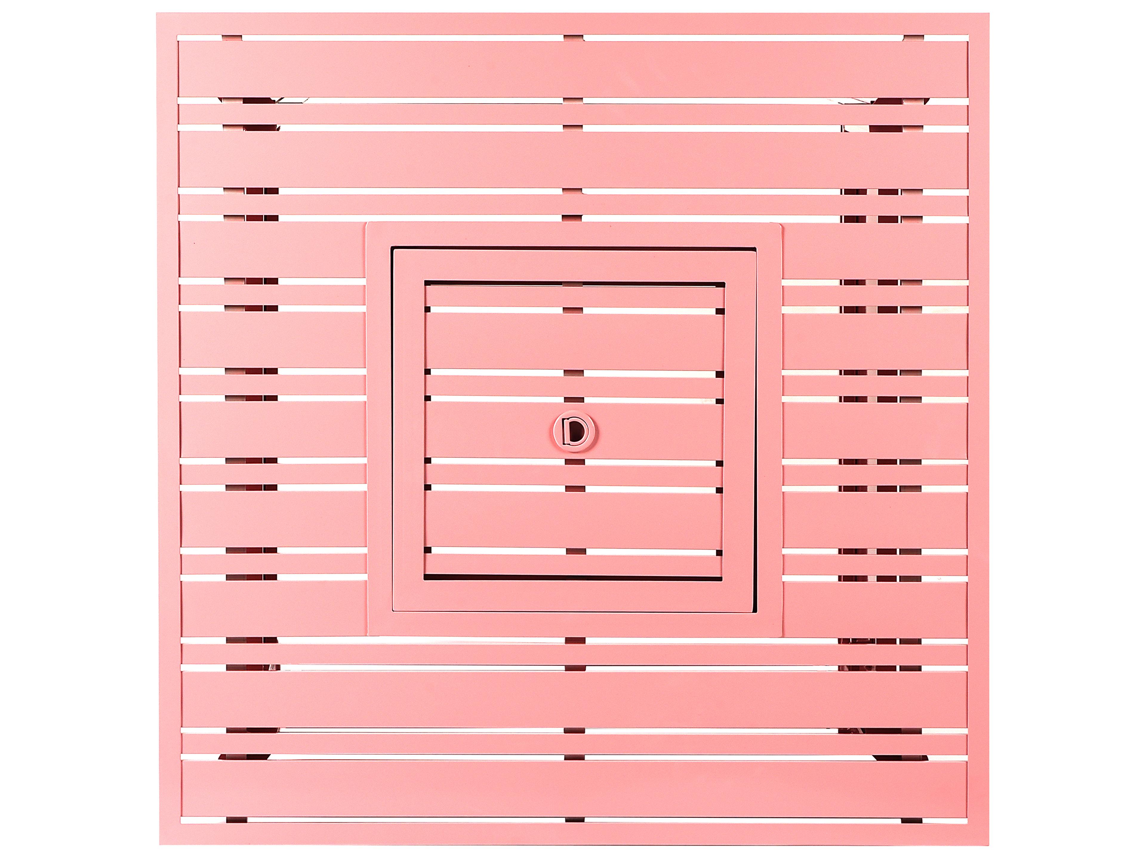 Oakland Living Square Aluminum Propane Outdoor Patio Fire Pit Table with Glass Beads