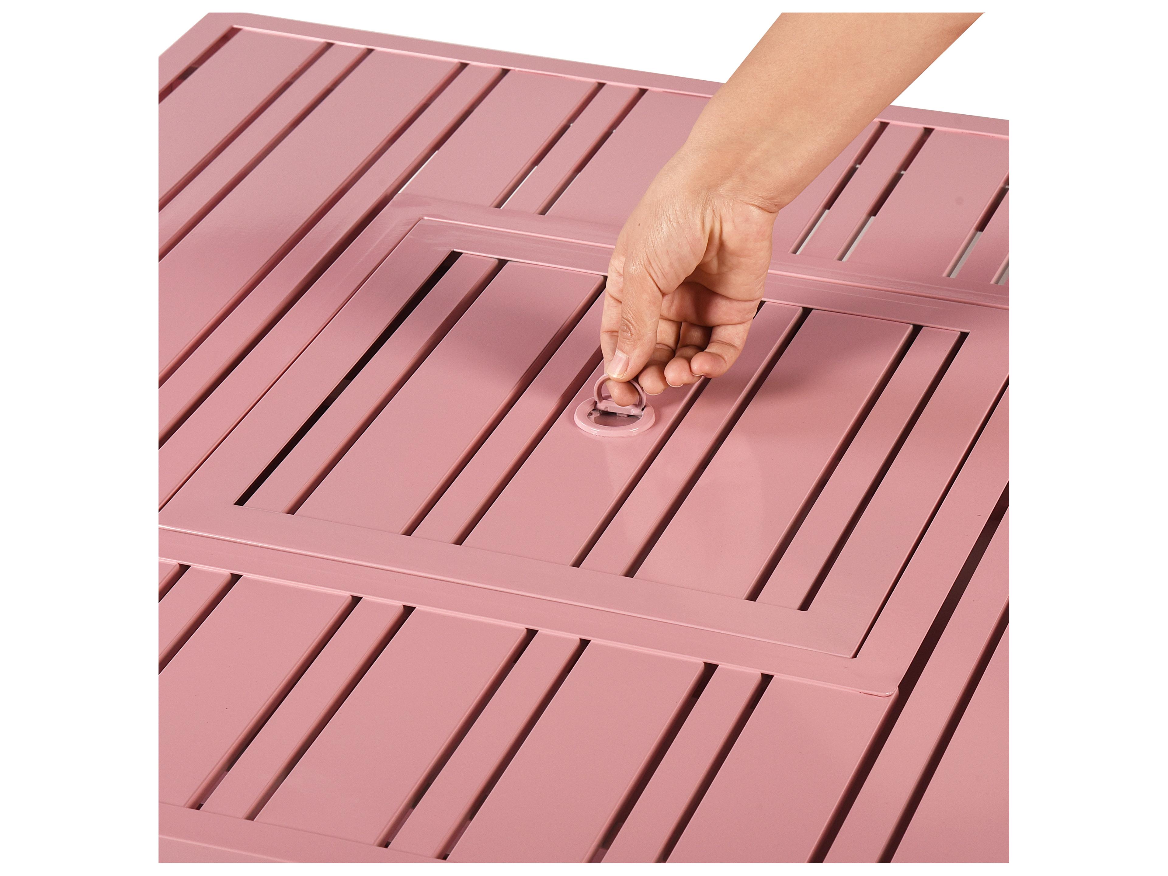 Oakland Living Square Aluminum Propane Outdoor Patio Fire Pit Table with Glass Beads