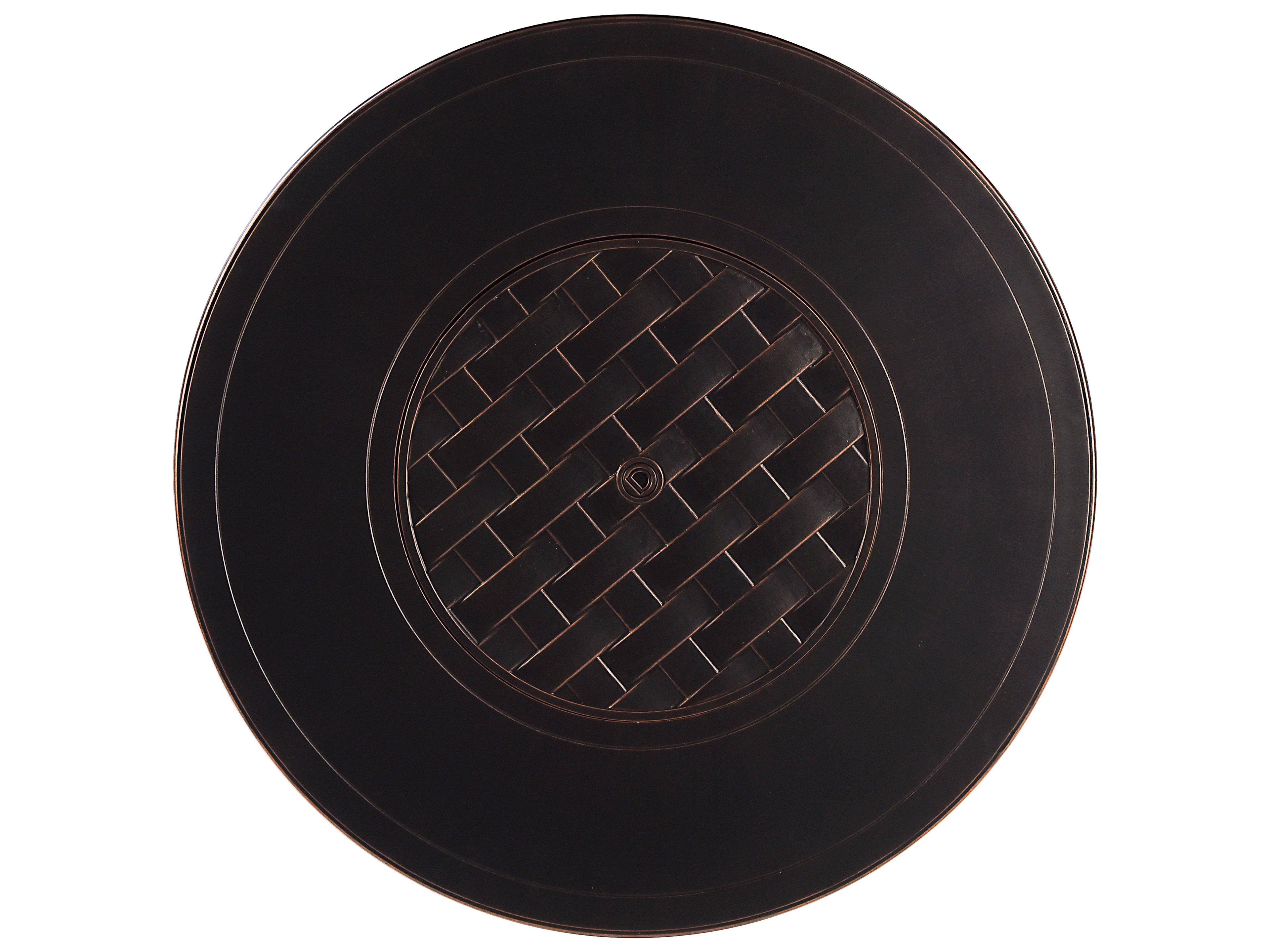 Oakland Living Aluminum 44'' Round Antique Copper Fire Pit Table Set