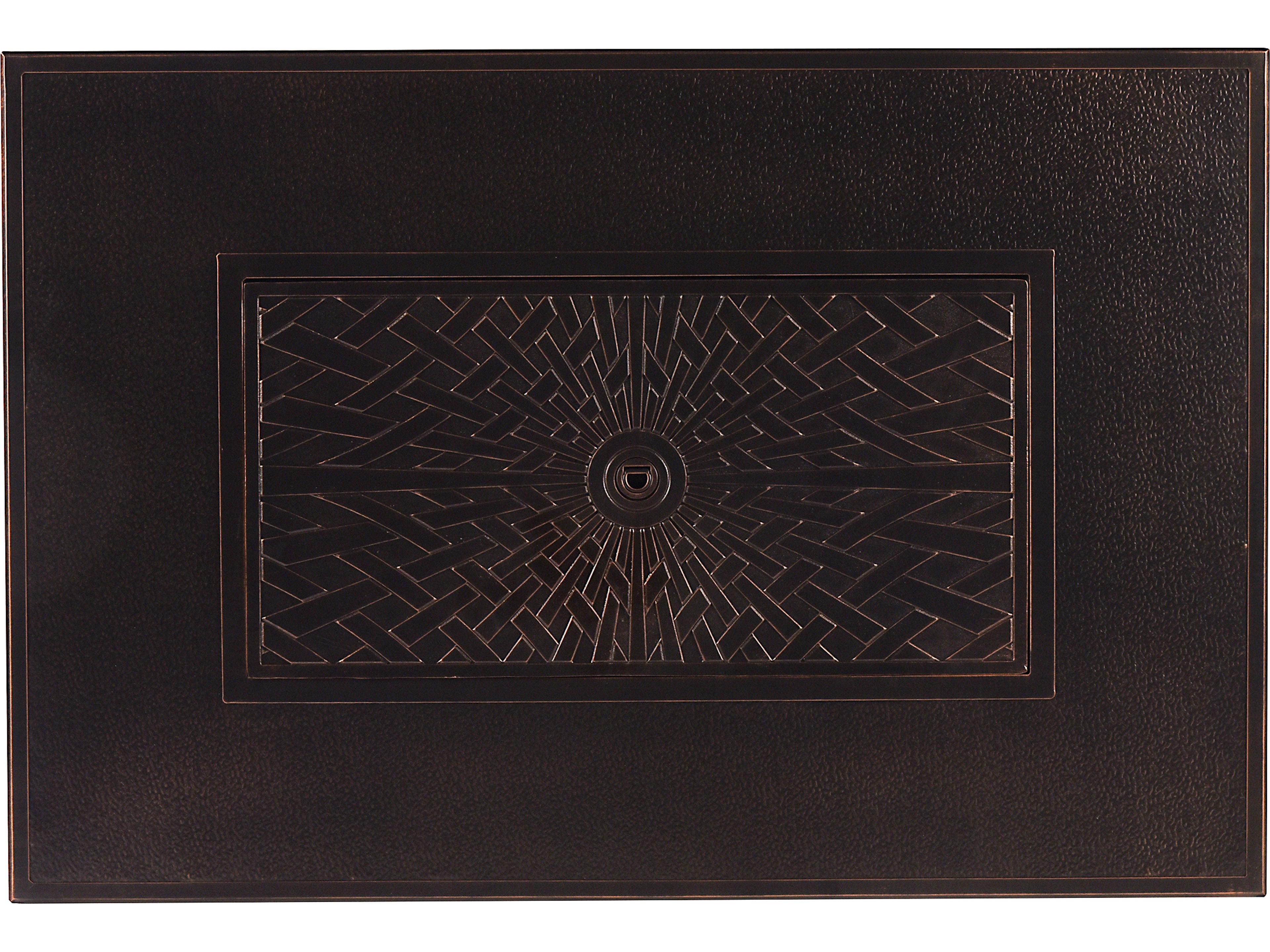 Oakland Living Rectangular Aluminum Propane Outdoor Fire Pit Table