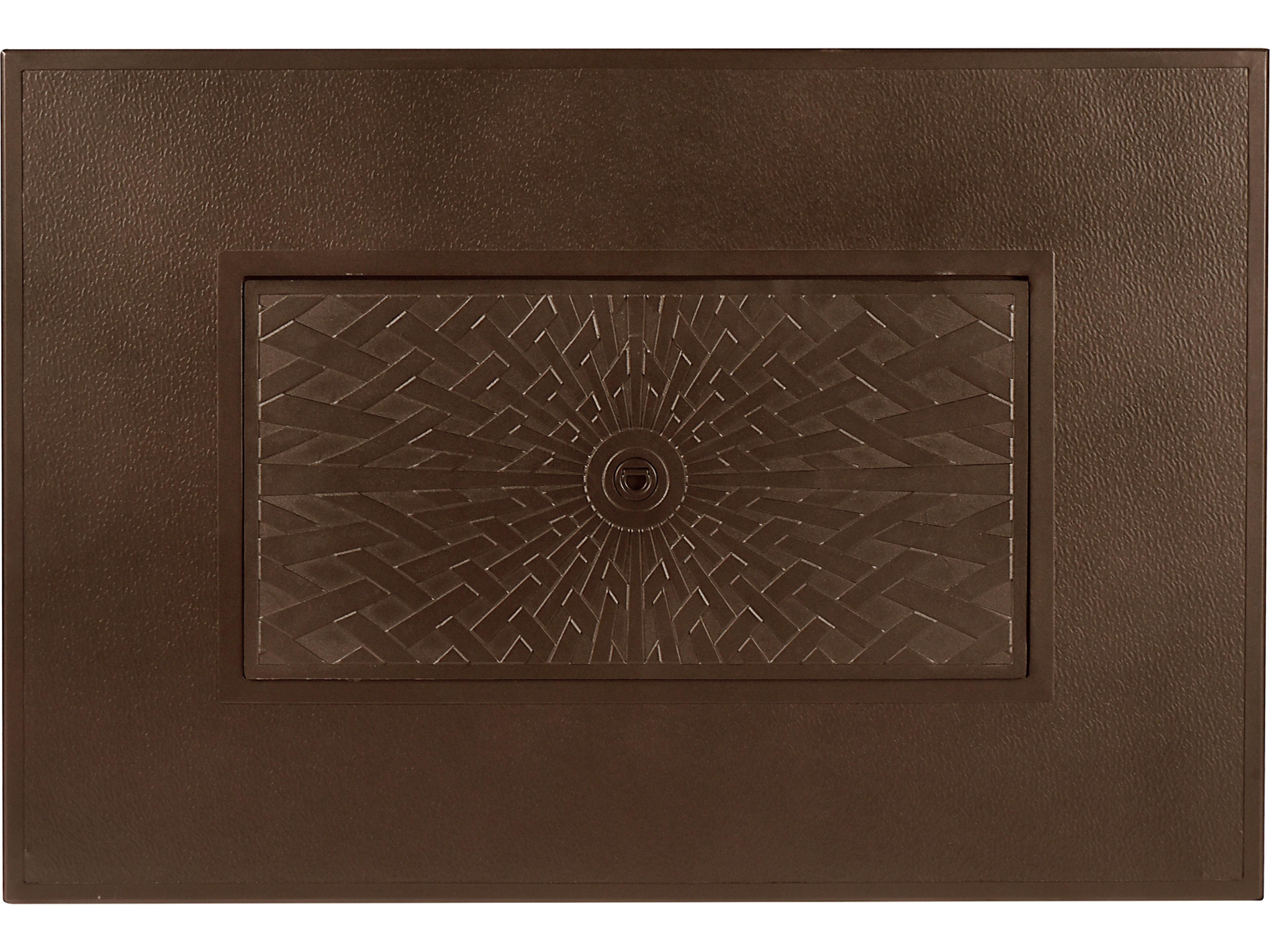 Oakland Living Rectangular Aluminum Propane Outdoor Patio Fire Pit Table