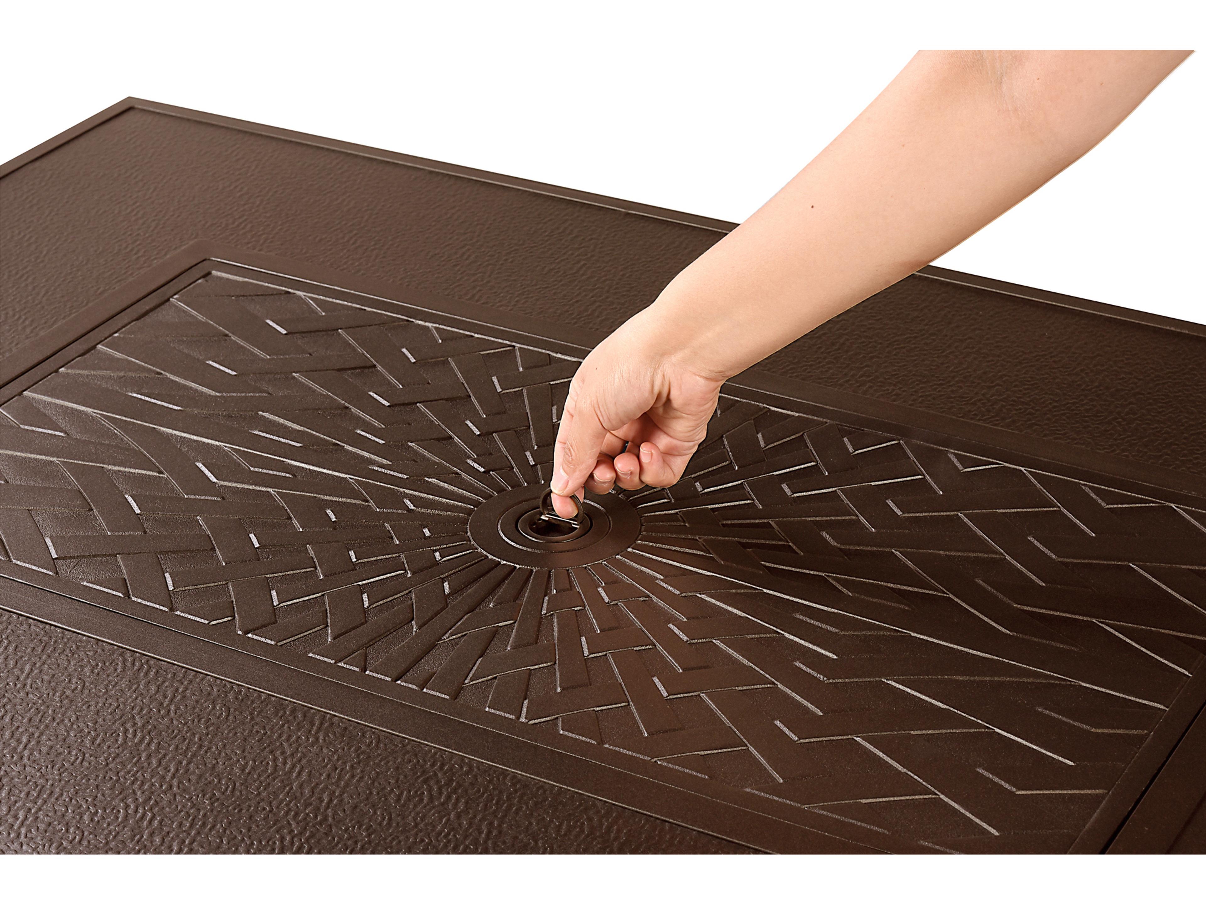 Oakland Living Rectangular Aluminum Propane Outdoor Patio Fire Pit Table