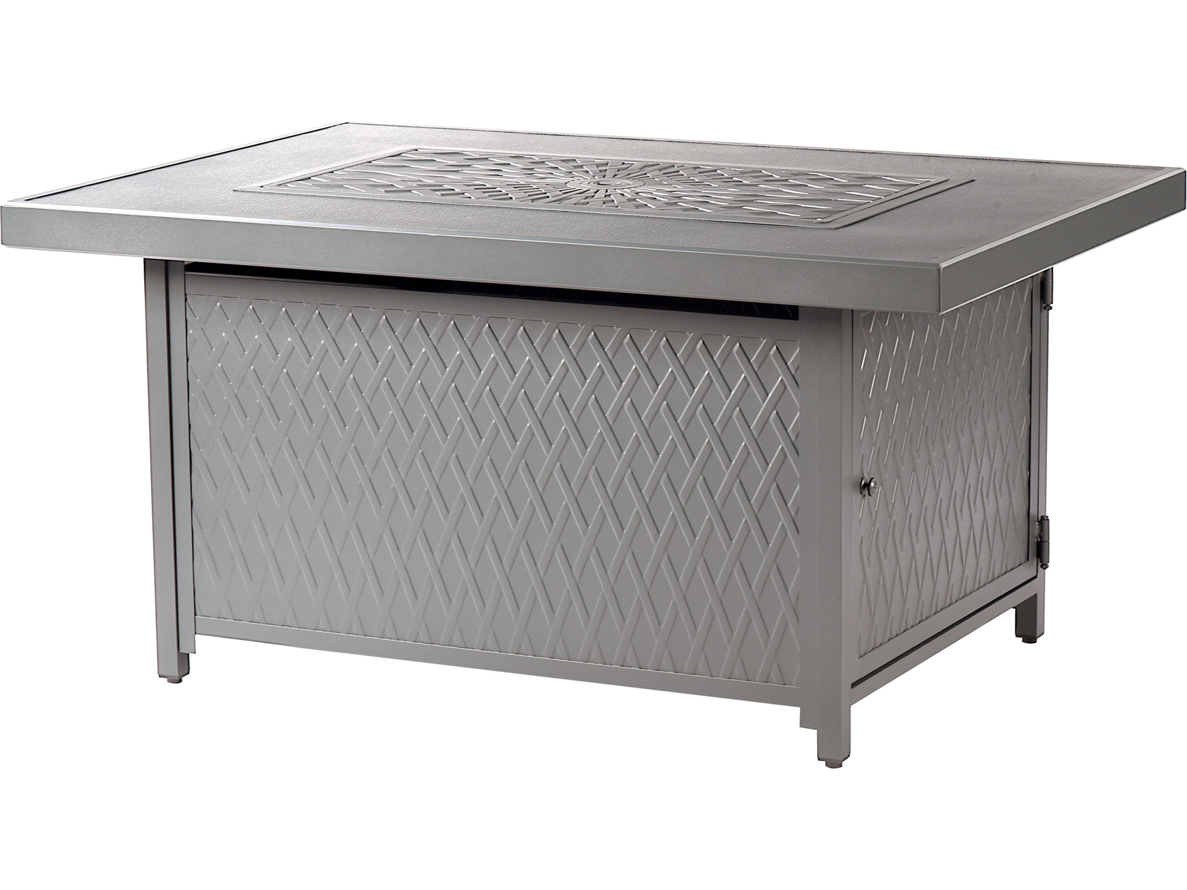 Oakland Living Rectangular Aluminum Propane Patio Fire Pit Table