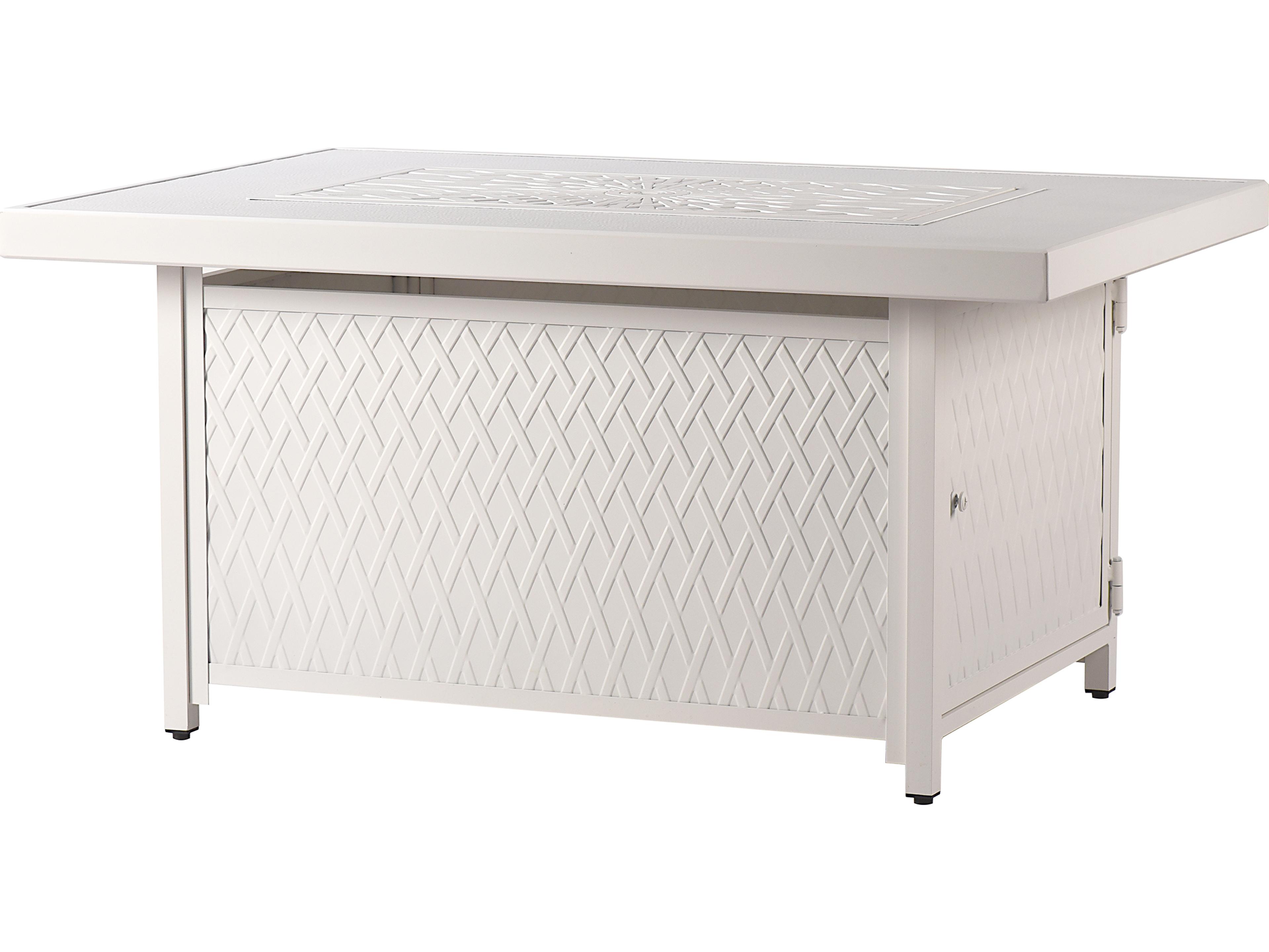 Oakland Living Rectangular Aluminum Propane Outdoor Fire Pit Table