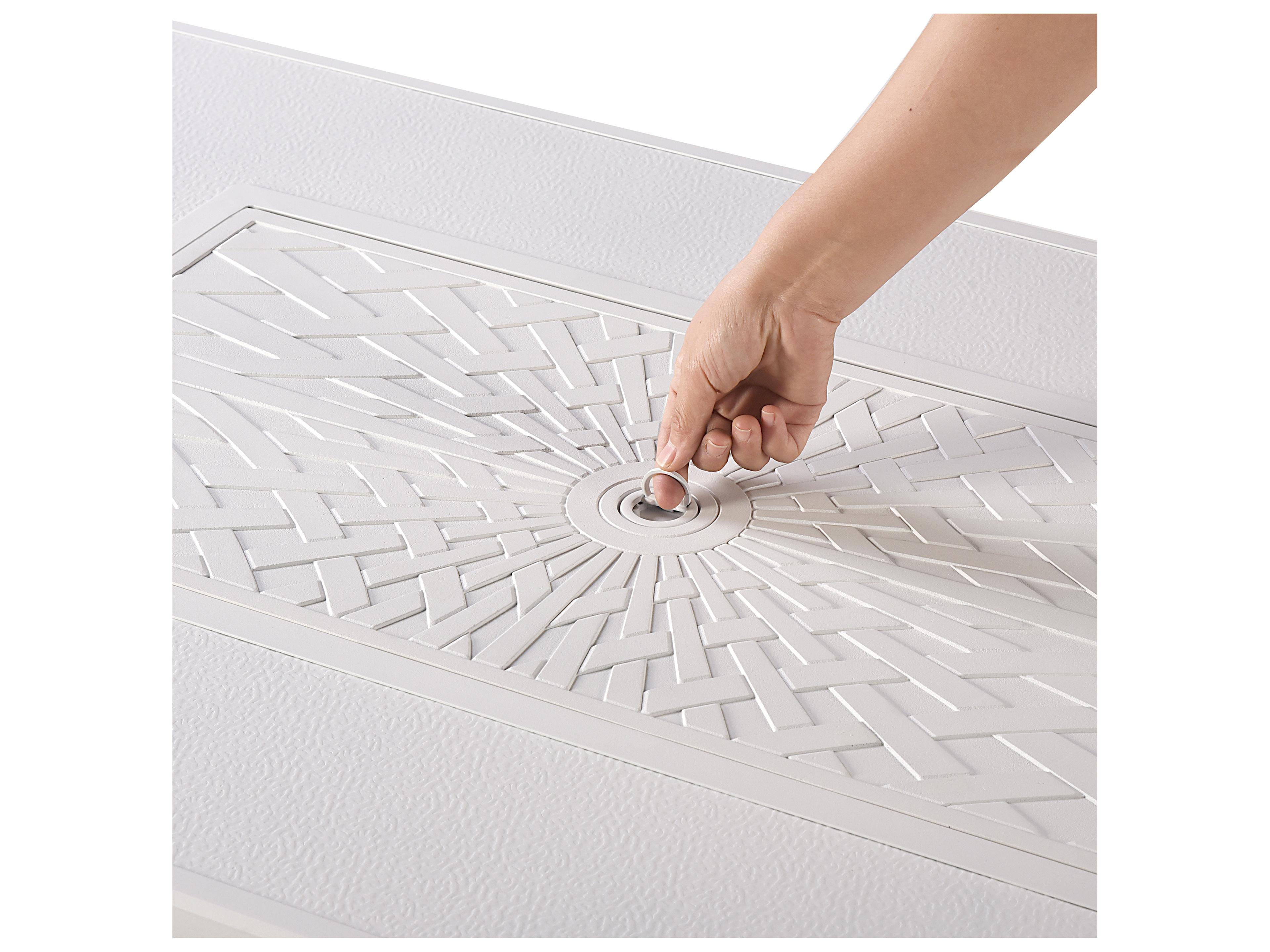 Oakland Living Rectangular Aluminum Propane Outdoor Fire Pit Table