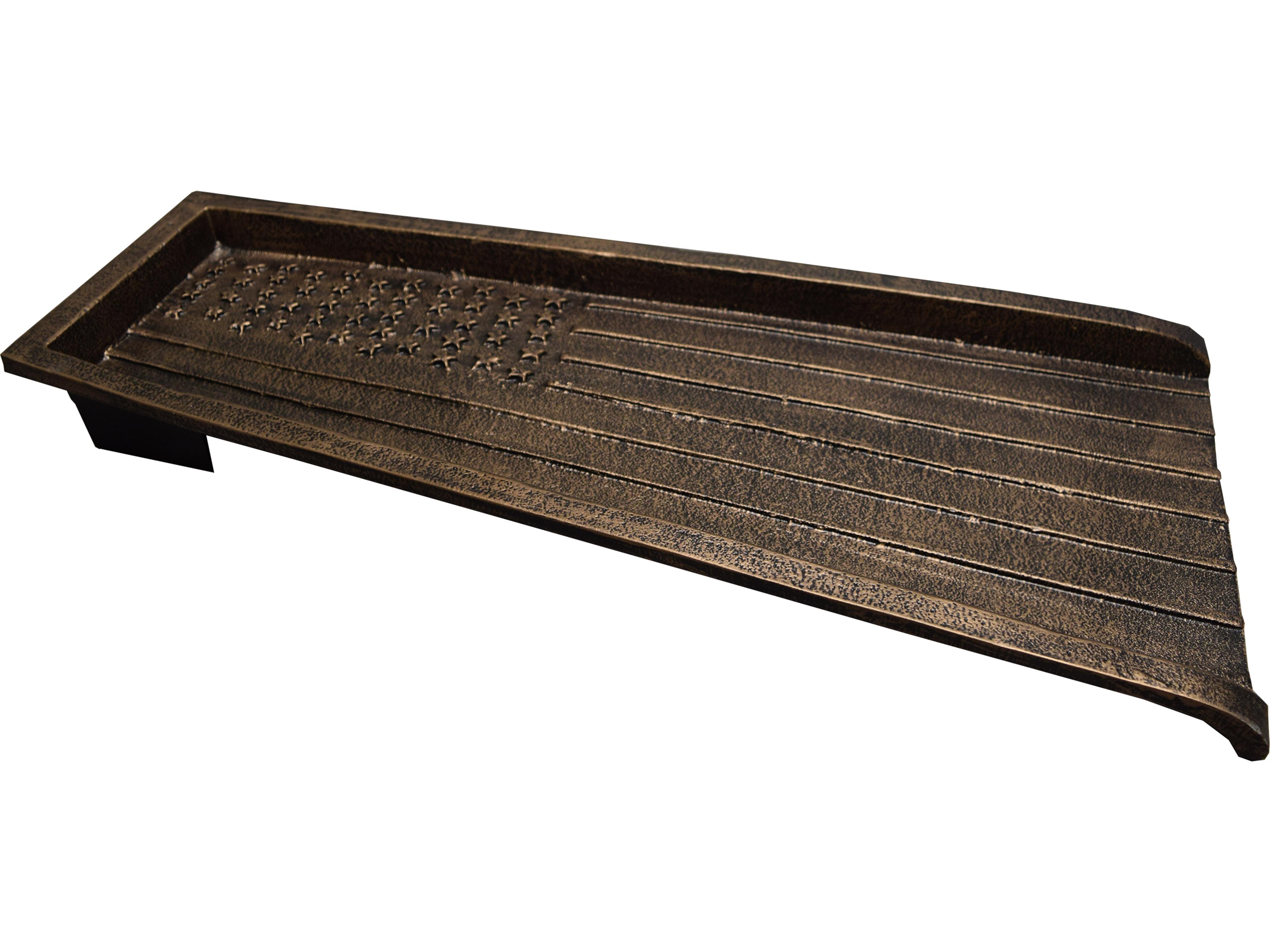 Oakland Living Bronze USA Patriotic Flag Cast Aluminum Downspout Gutter 24'' Splash Block