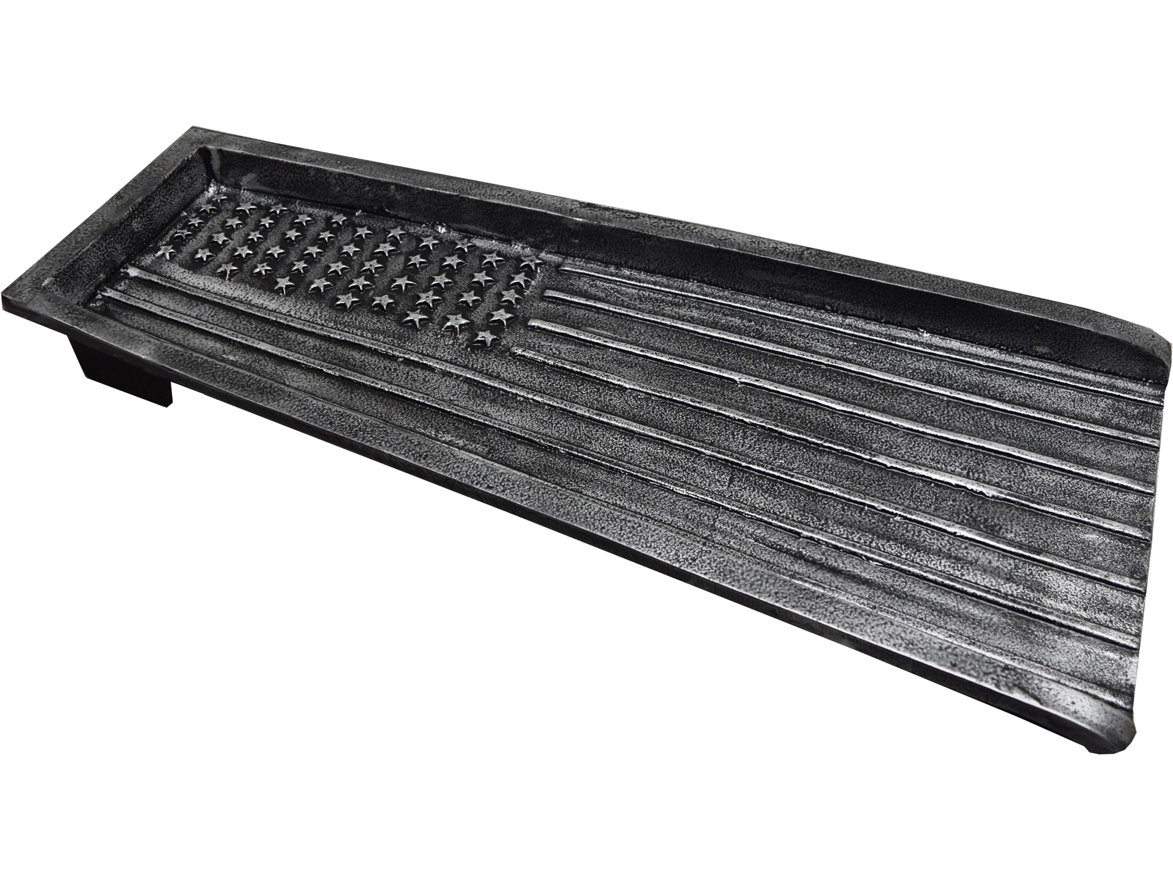 Oakland Living Silver USA Patriotic Flag Cast Aluminum Downspout Gutter 24'' Splash Block