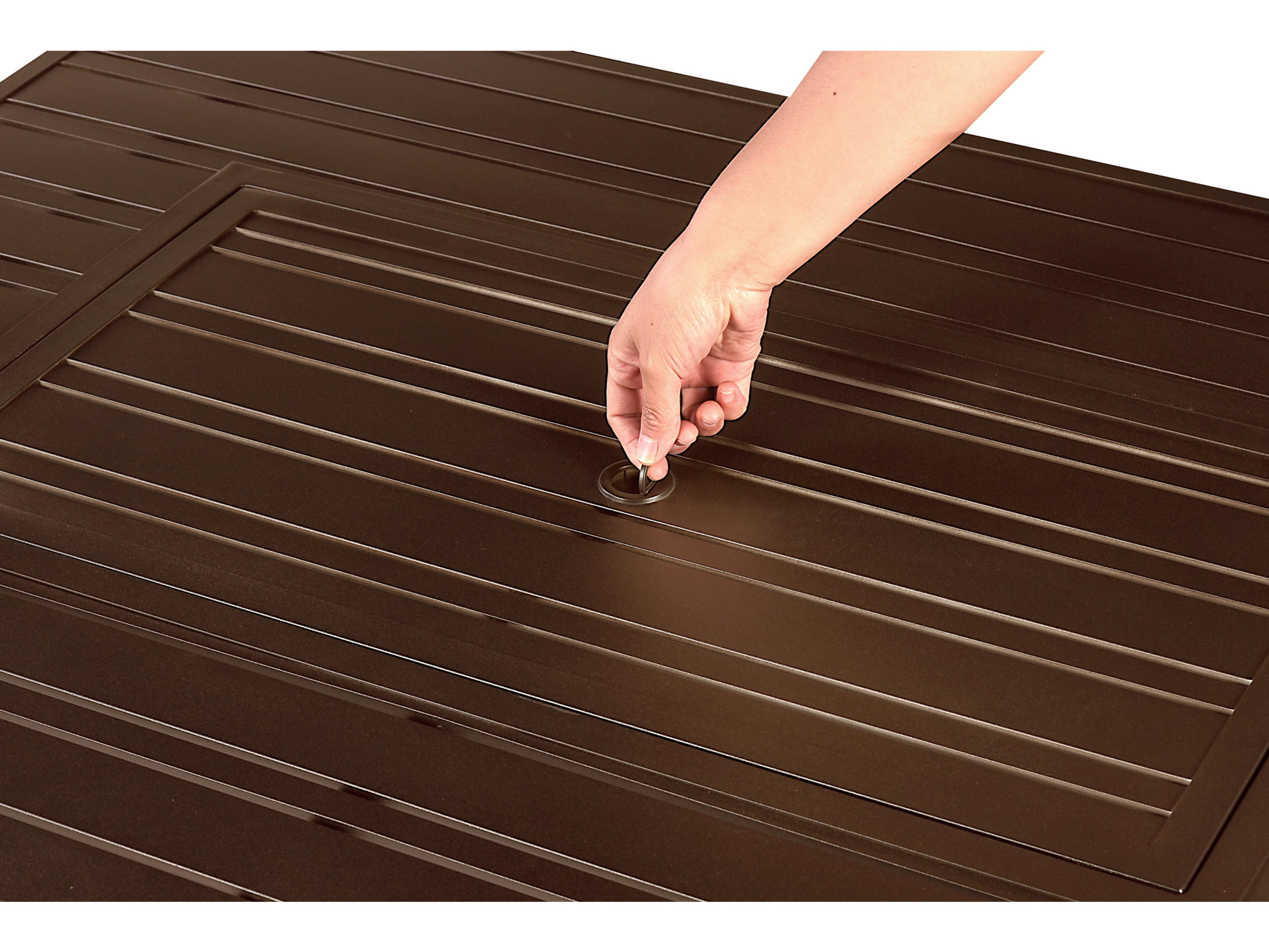 Oakland Living Rectangular Aluminum Propane Outdoor Fire Pit Table