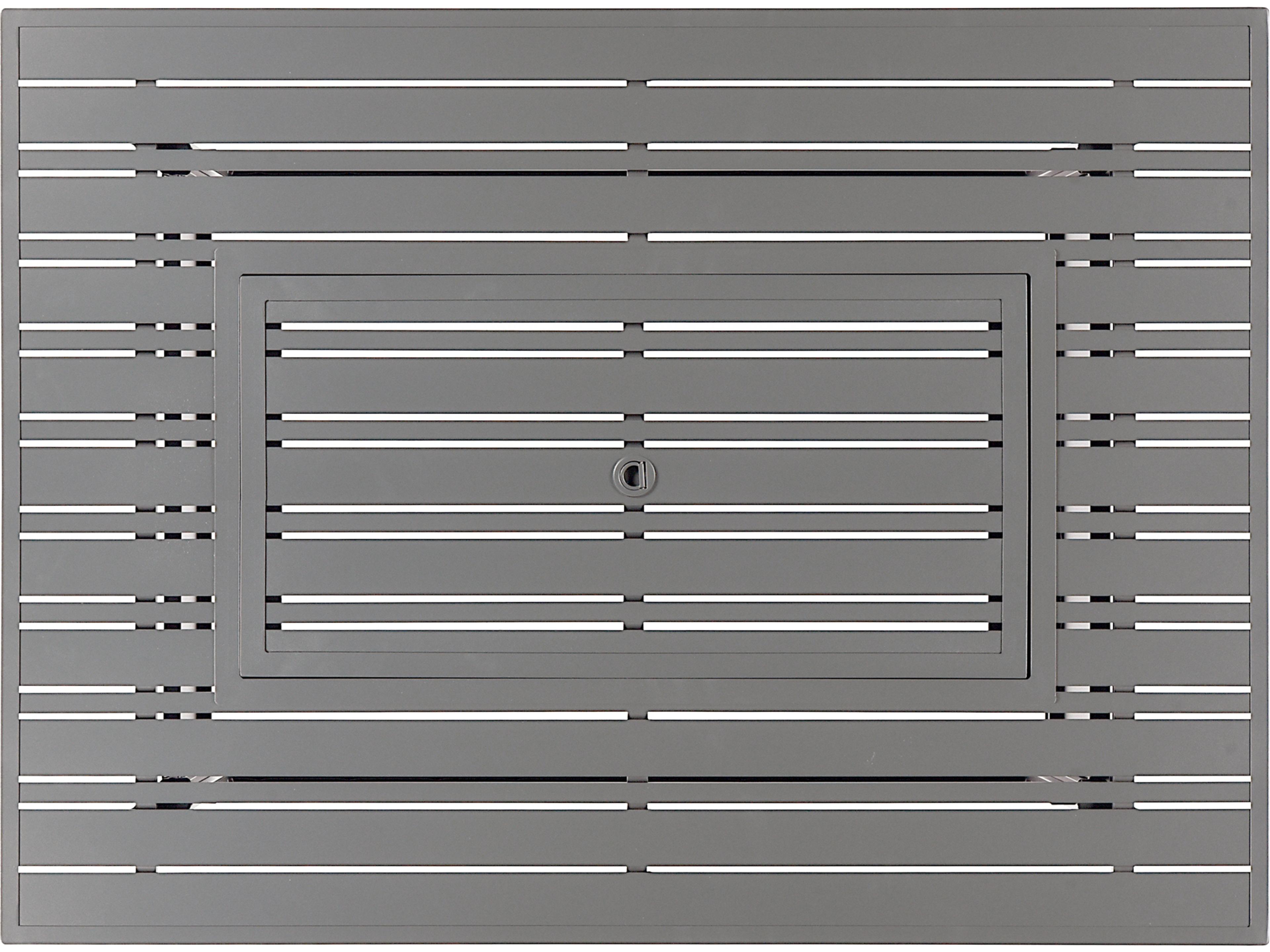 Oakland Living Rectangular Aluminum Propane Outdoor Patio Fire Pit Table