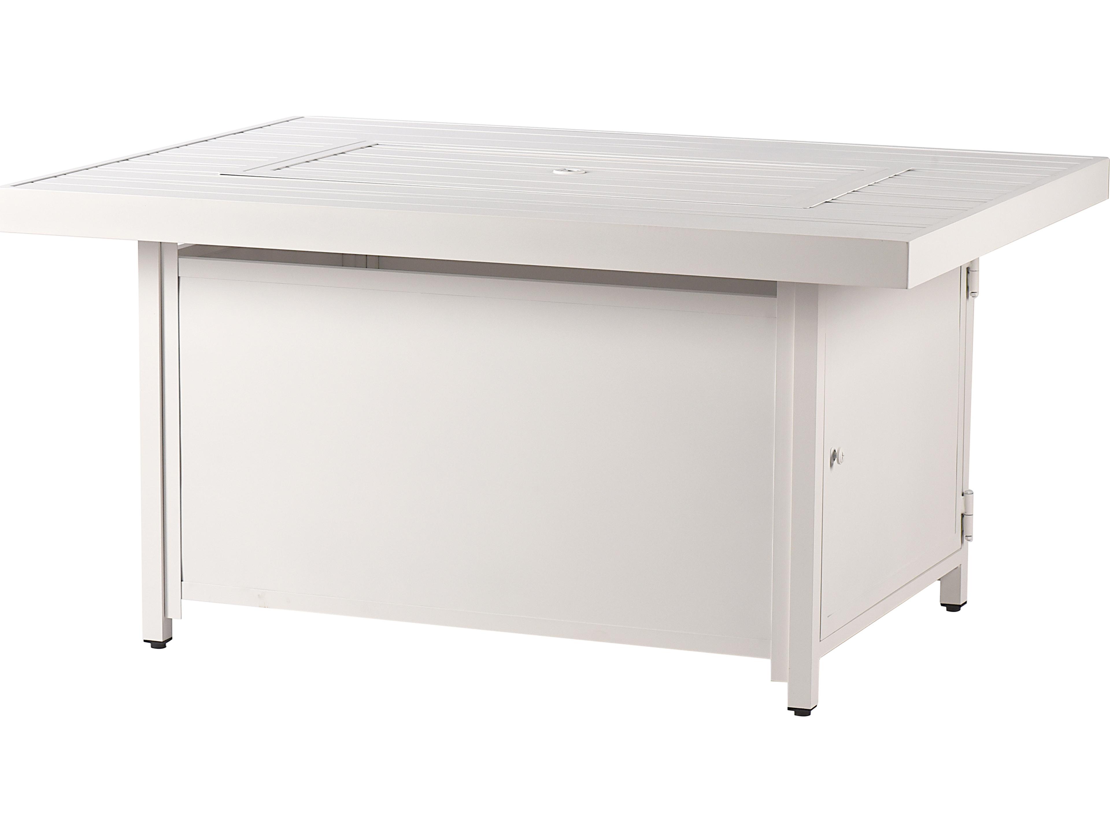 Oakland Living Rectangular Aluminum Propane Patio Fire Pit Table