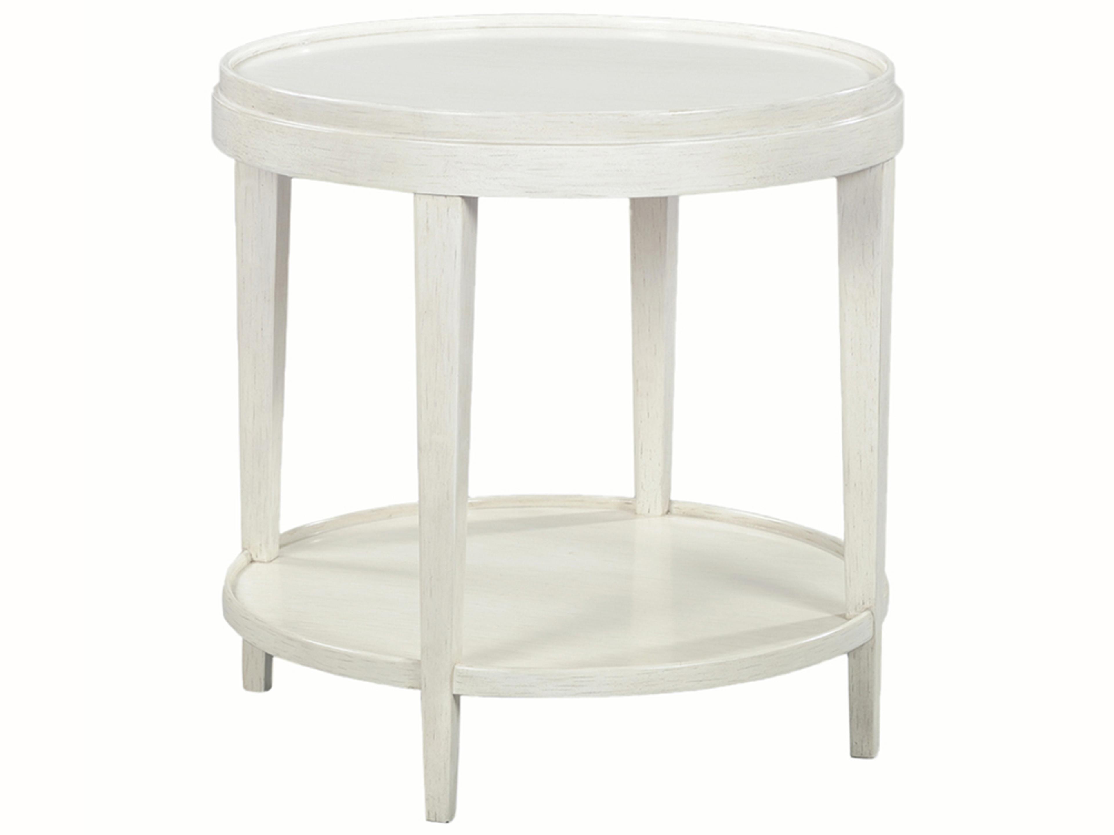 Liz Round Wood Drift End Table