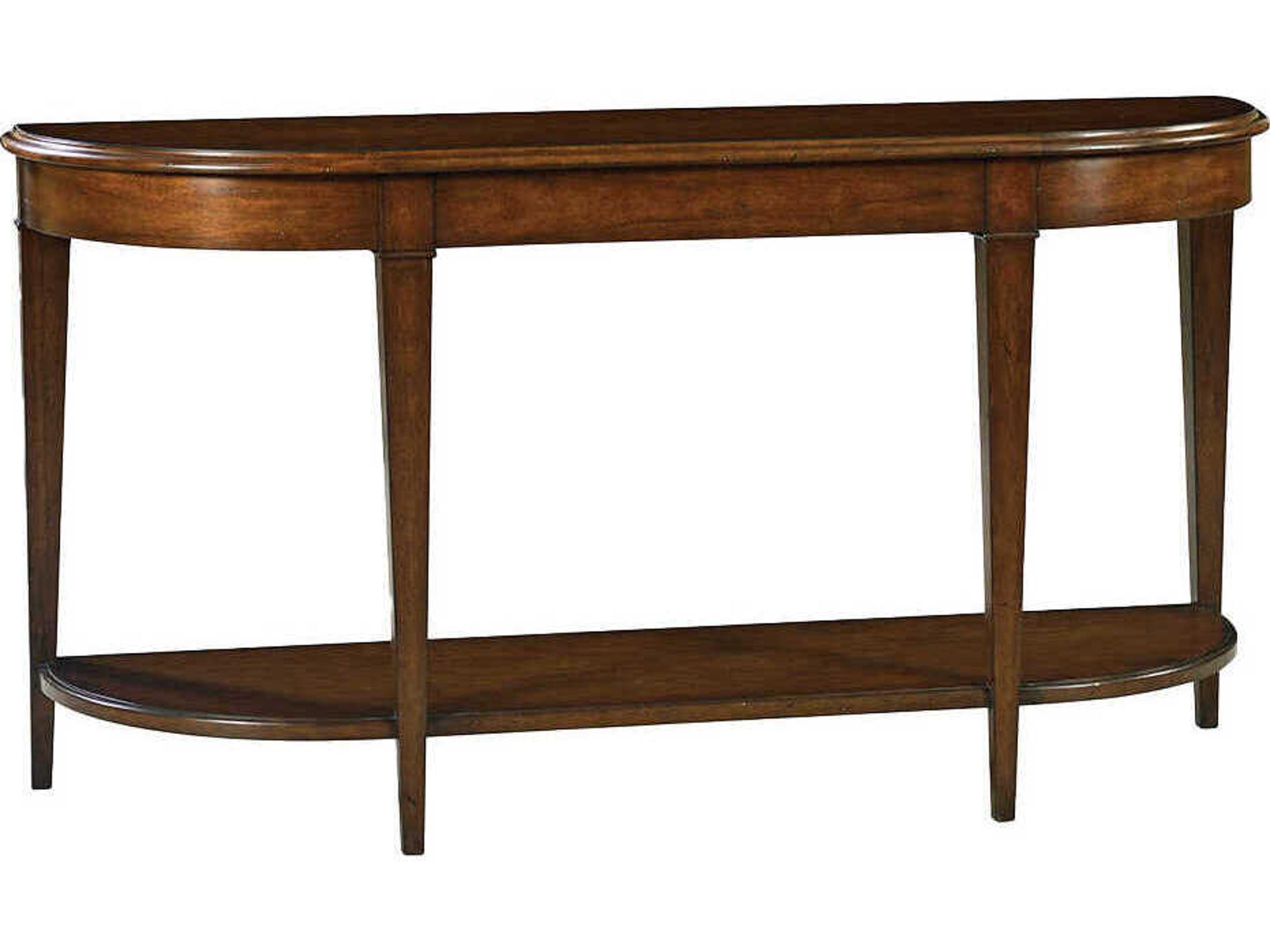 Dover Demilune Wood Country Console Table