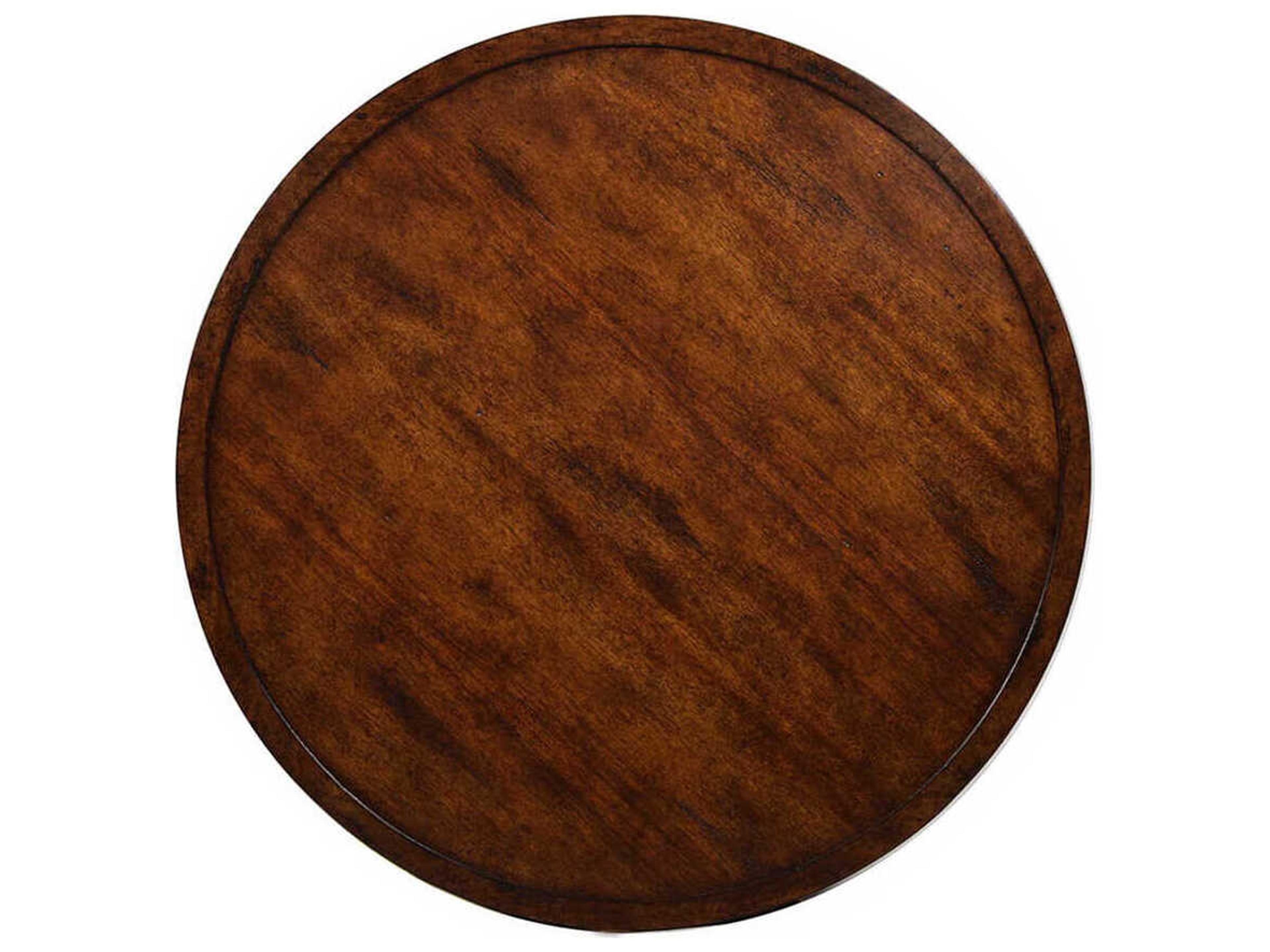 Oliver Home Pillar Round Wood Country End Table