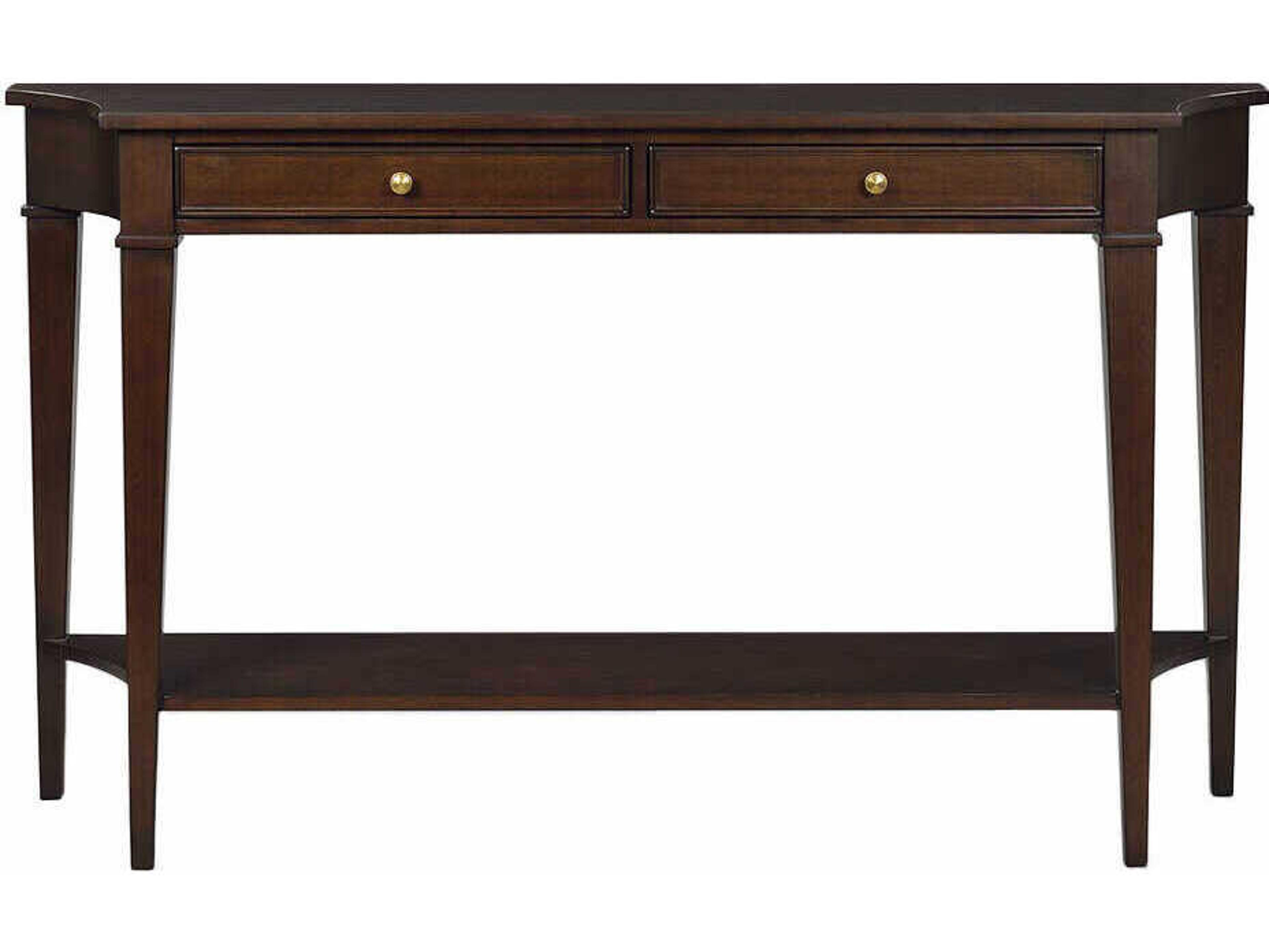 Salem Demilune Wood Chocolate Console Table