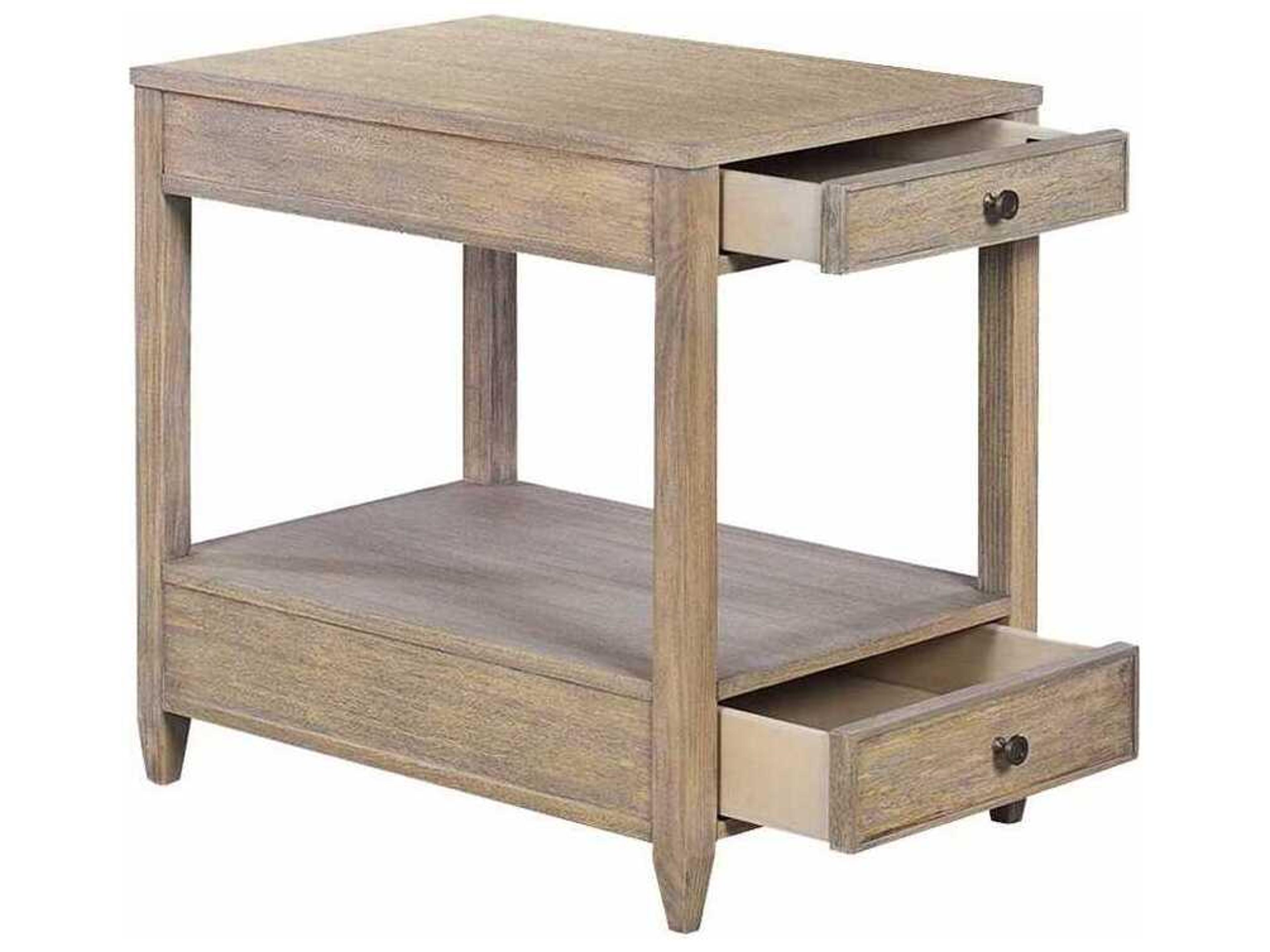 Oliver Home Weston Rectangular Wood Rabbit End Table