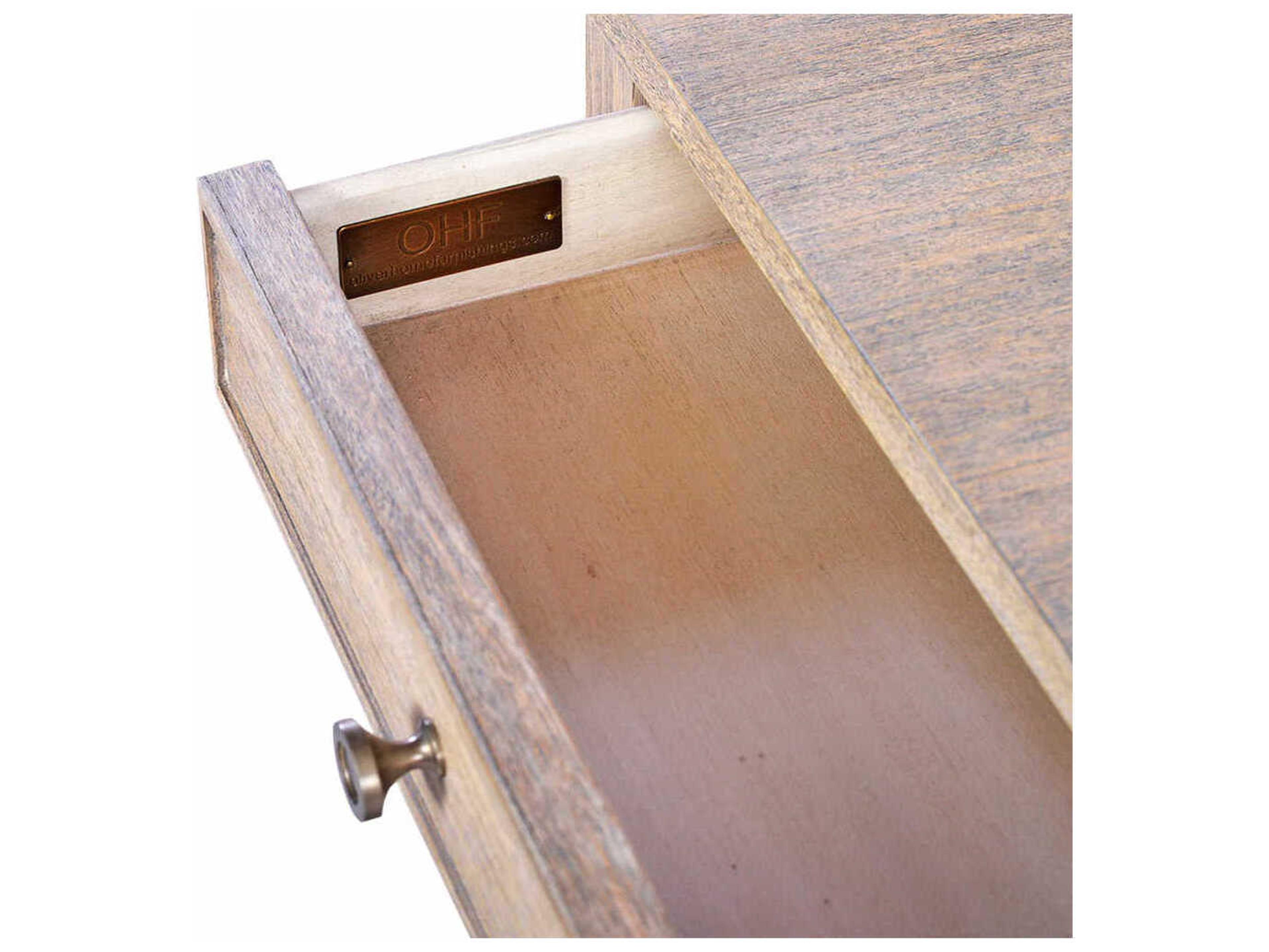 Oliver Home Weston Rectangular Wood Rabbit End Table