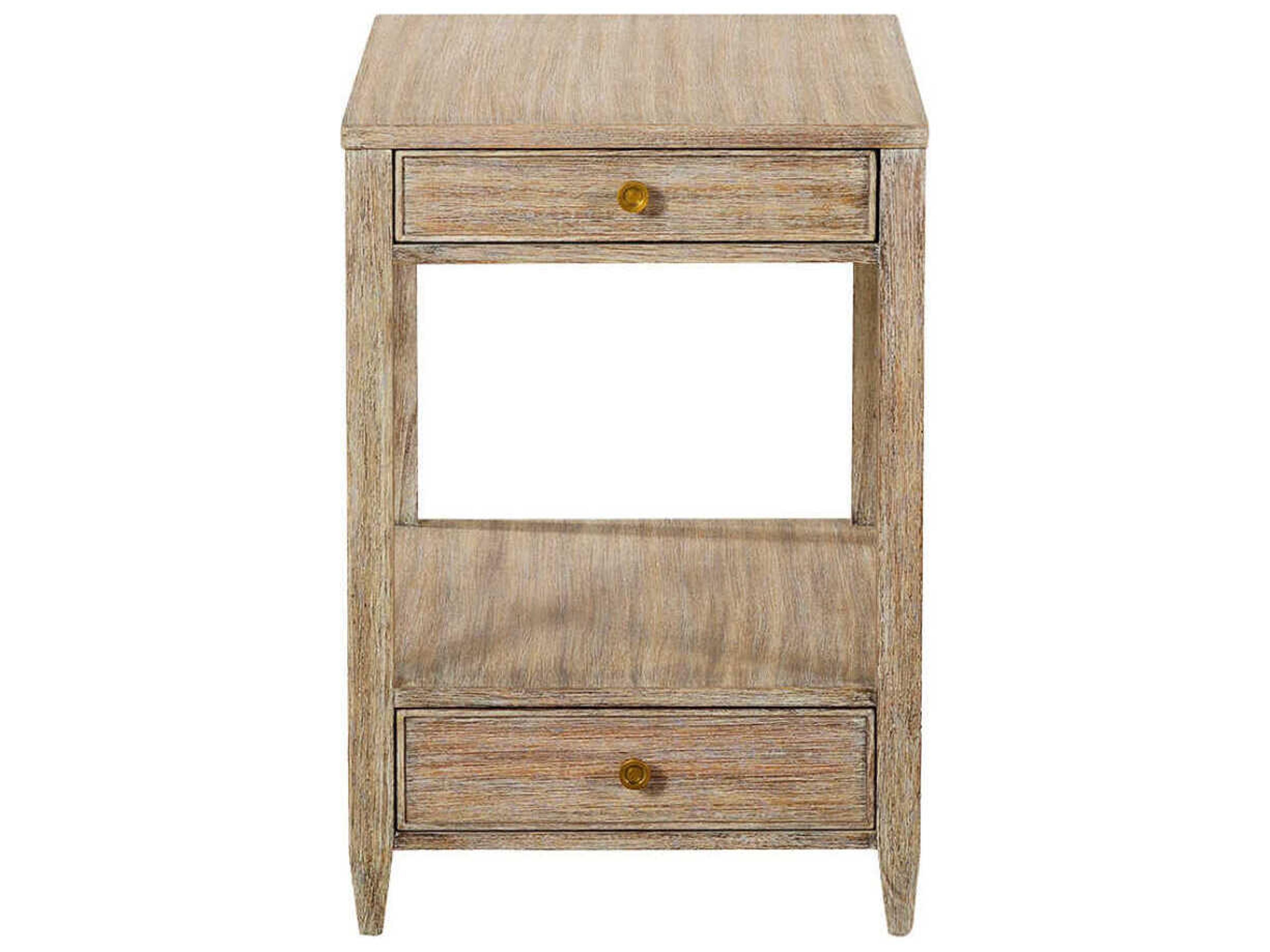 Oliver Home Westone Rectangular Wood Weathered End Table