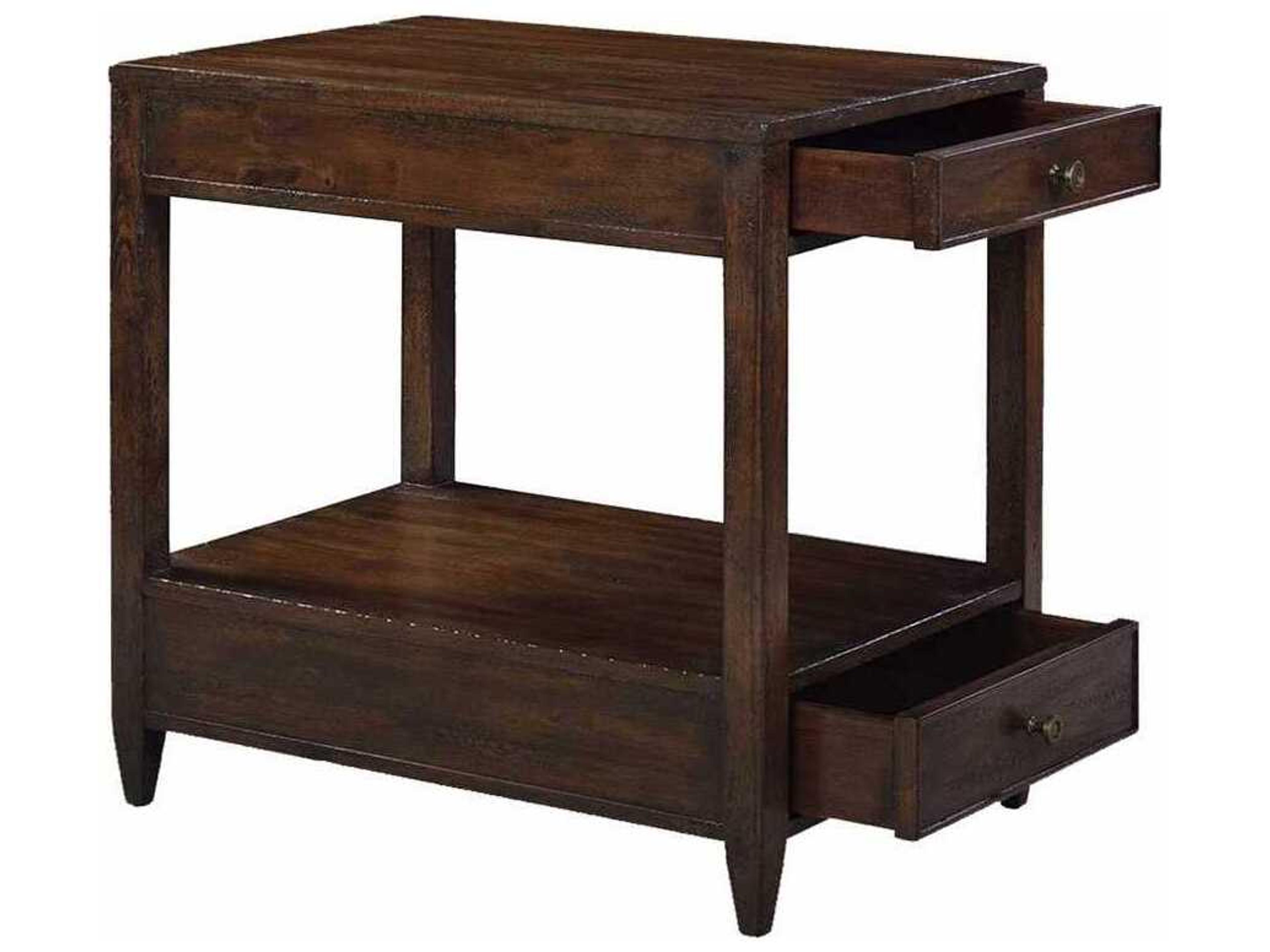 Oliver Home Weston Rectangular Wood Country End Table