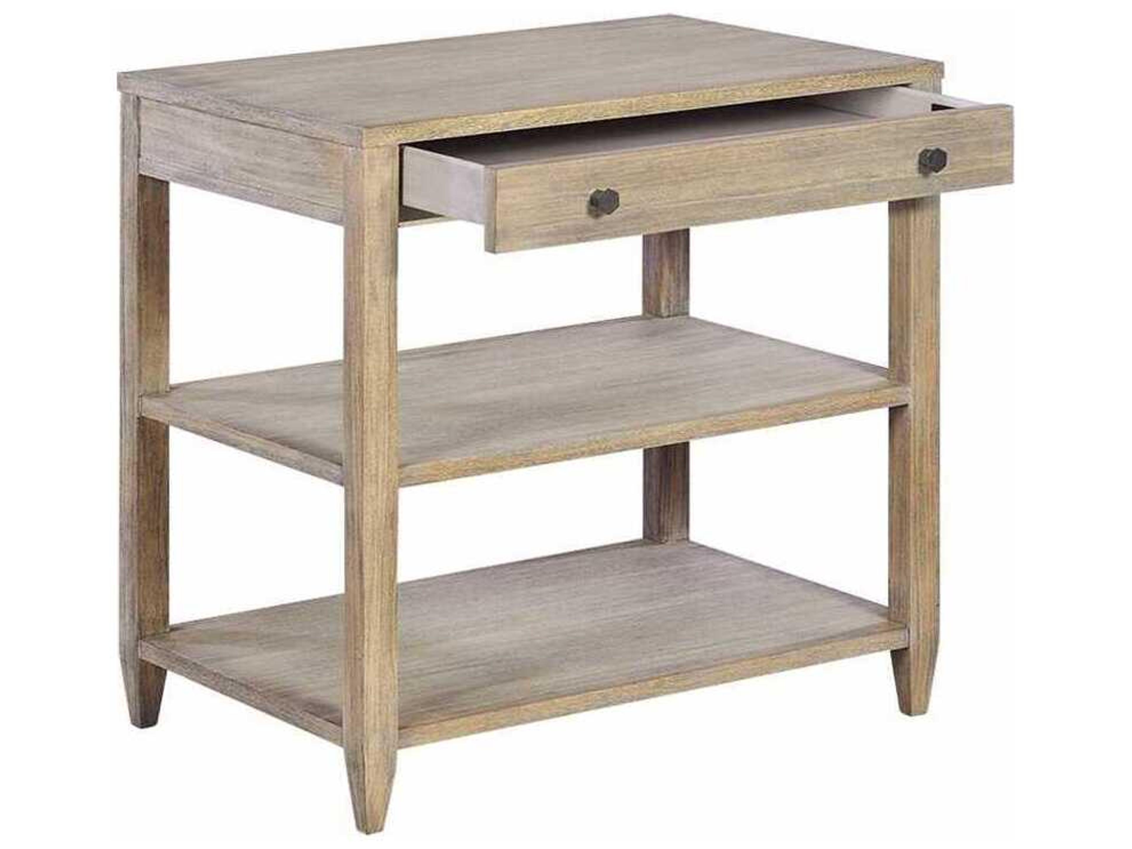 Oliver Home Wallace Rectangular Wood Rabbit End Table