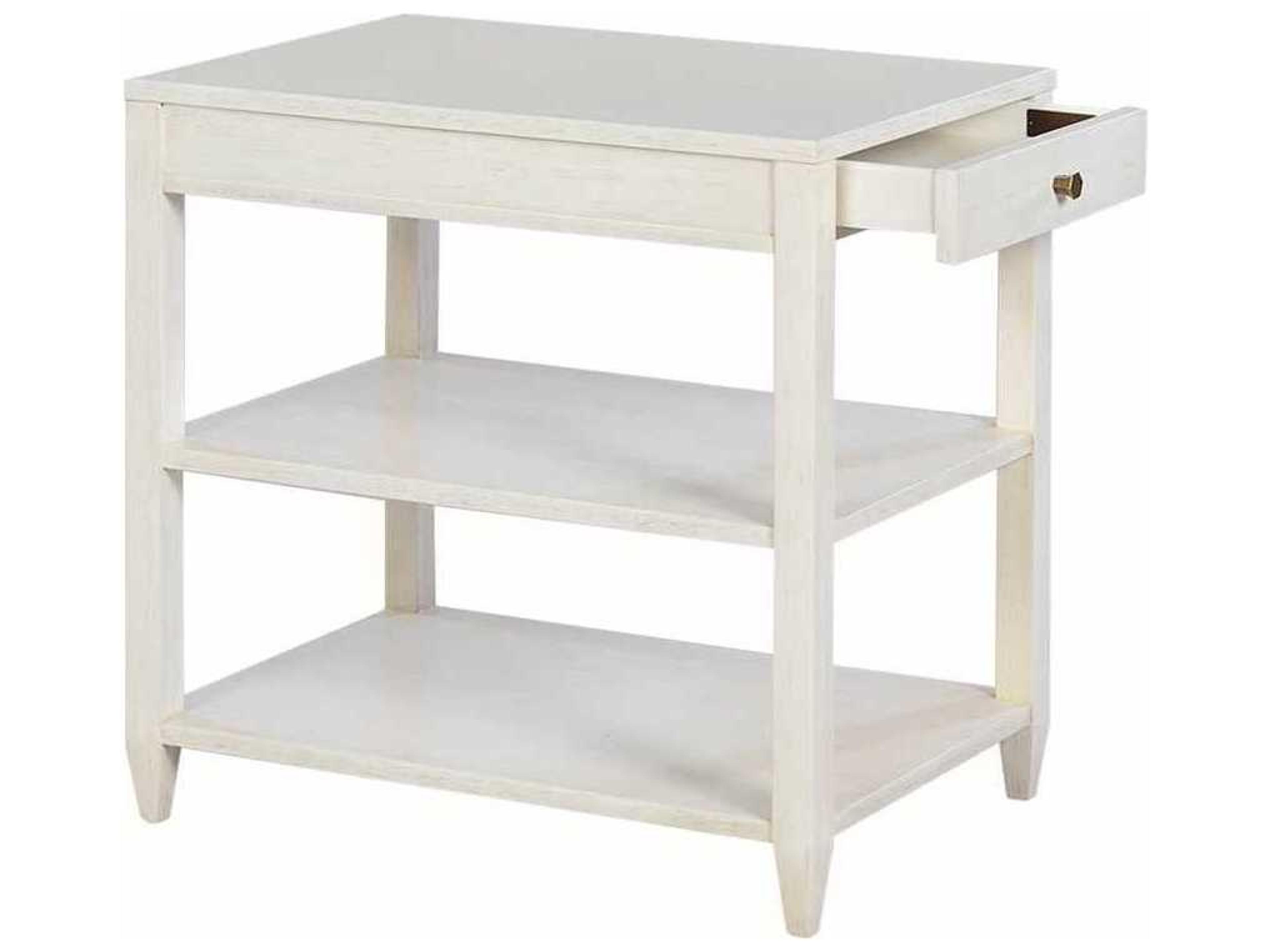 Oliver Home Wallace Rectangular Wood Drift End Table