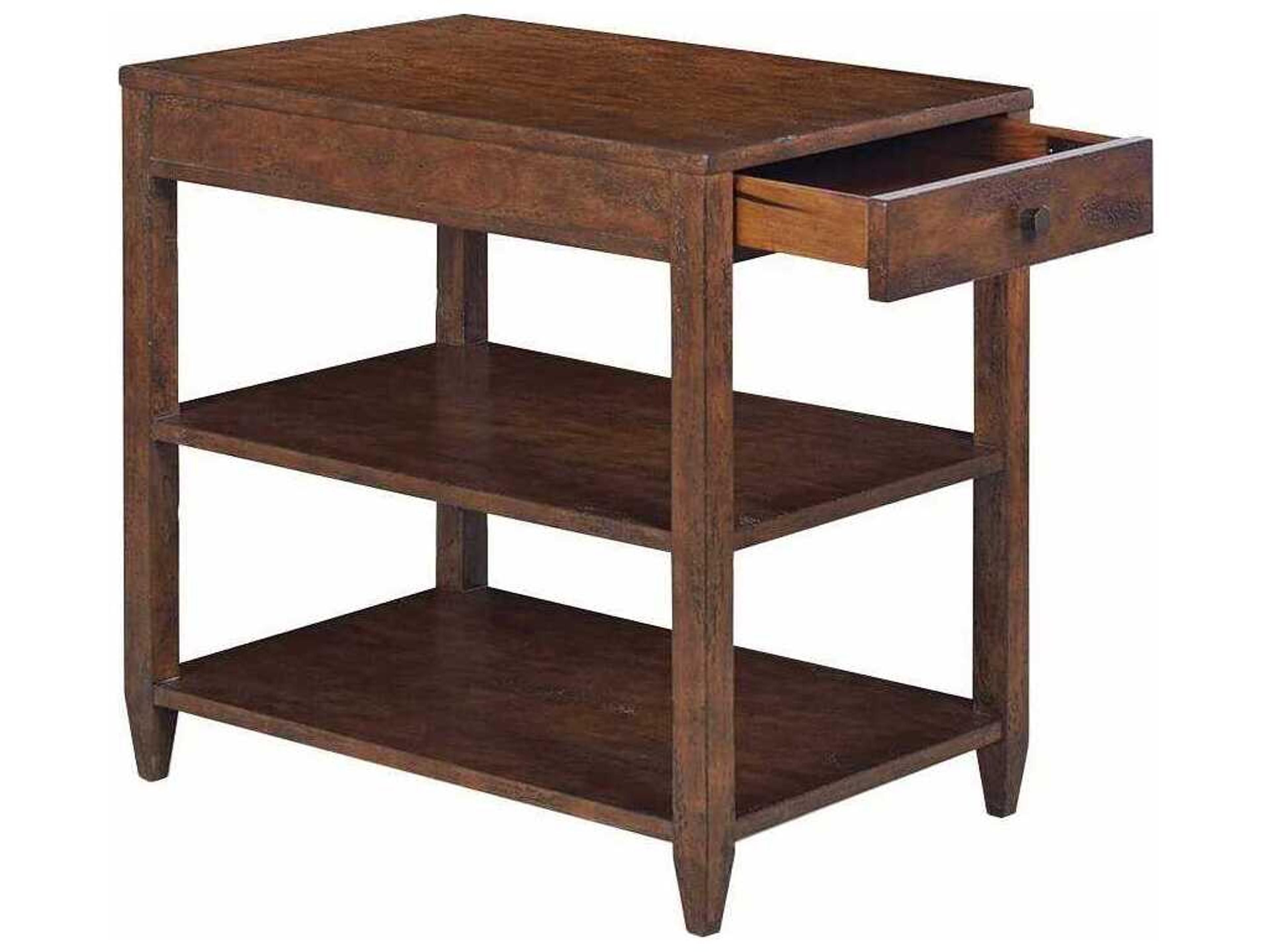 Oliver Home Wallace Rectangular Wood Country End Table