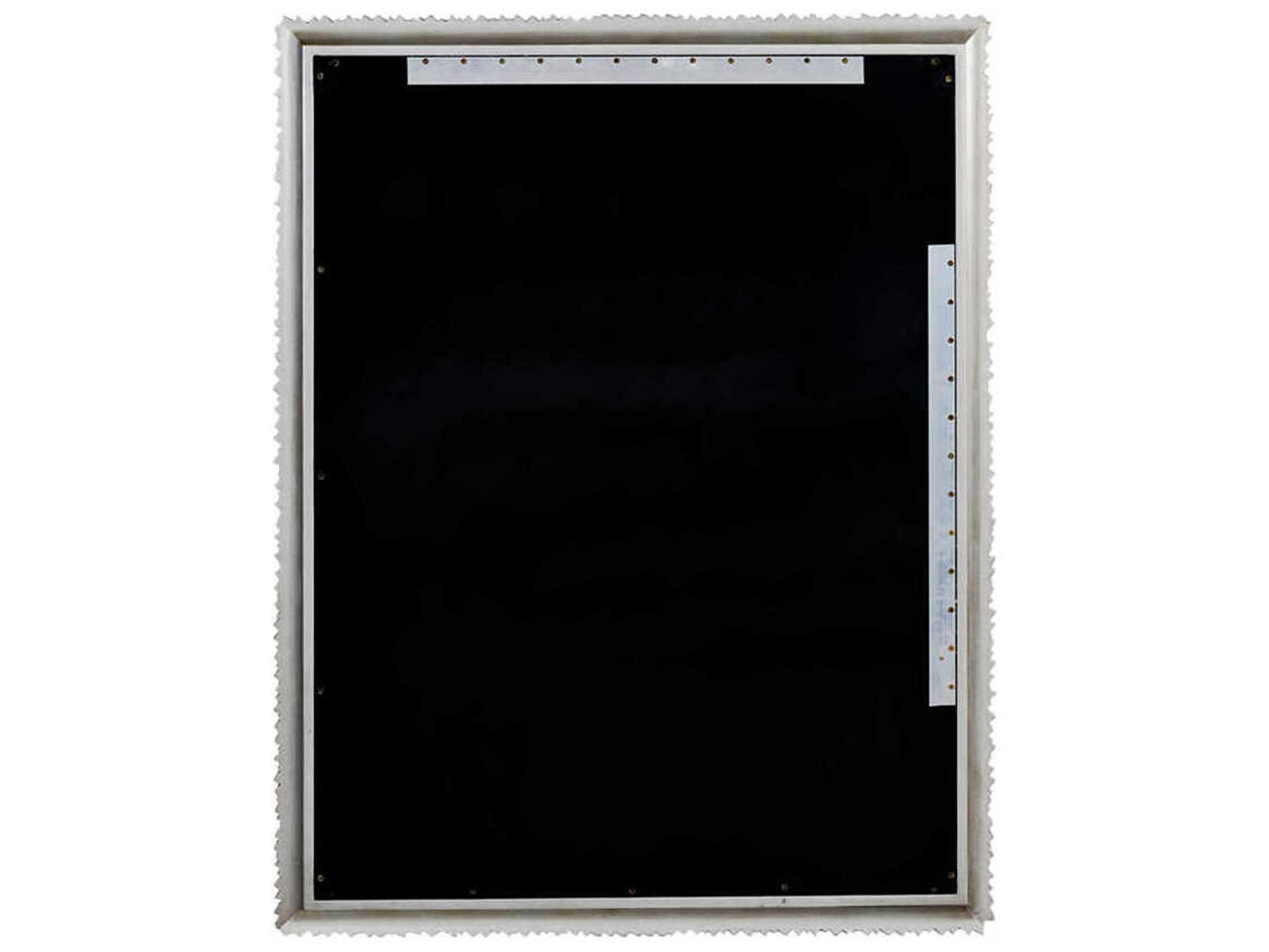 Oliver Home Oceanside Silver Leaf Rectangular Wall Mirror