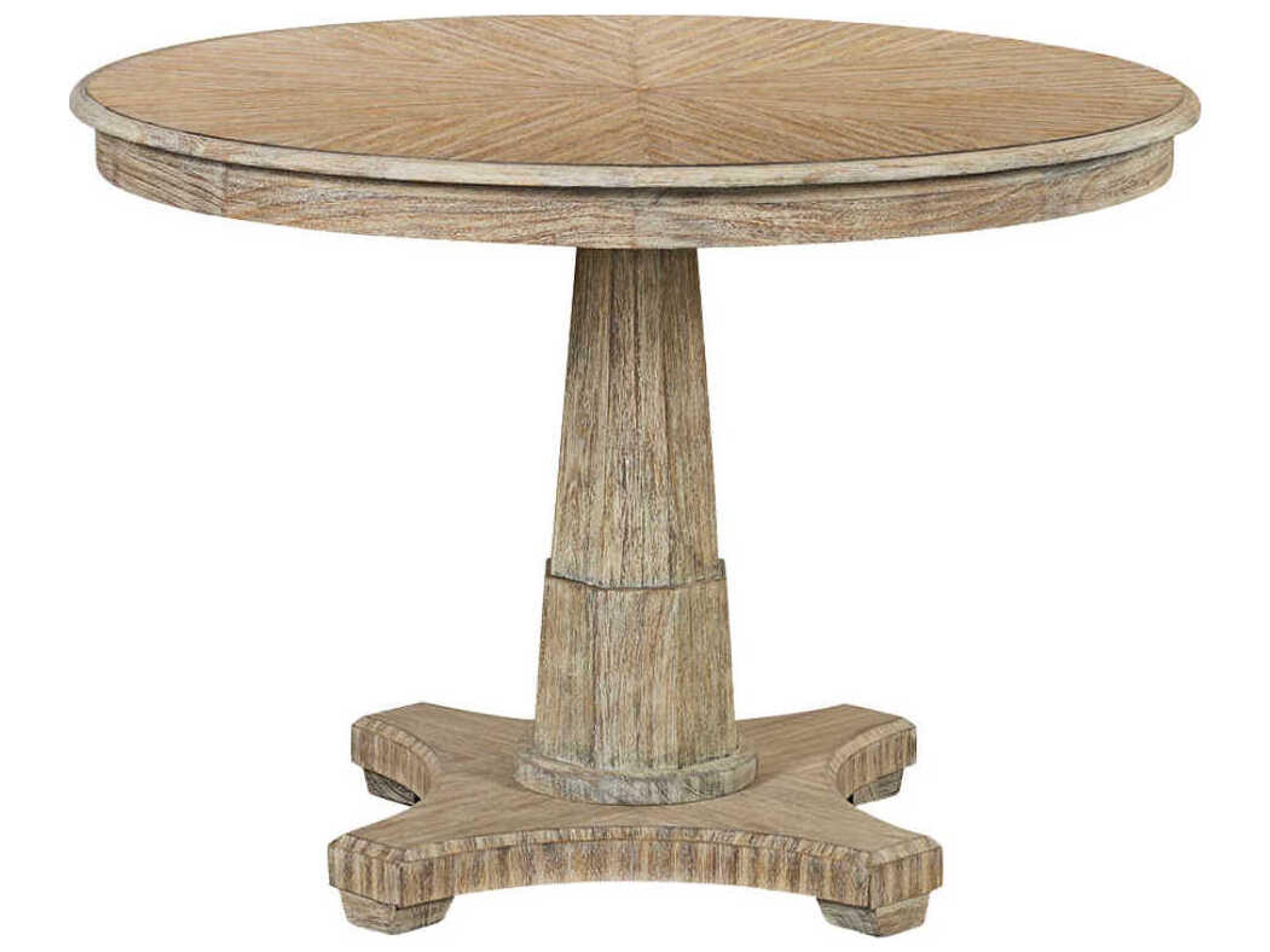 Lancaster Round Wood Weathered Dining Table