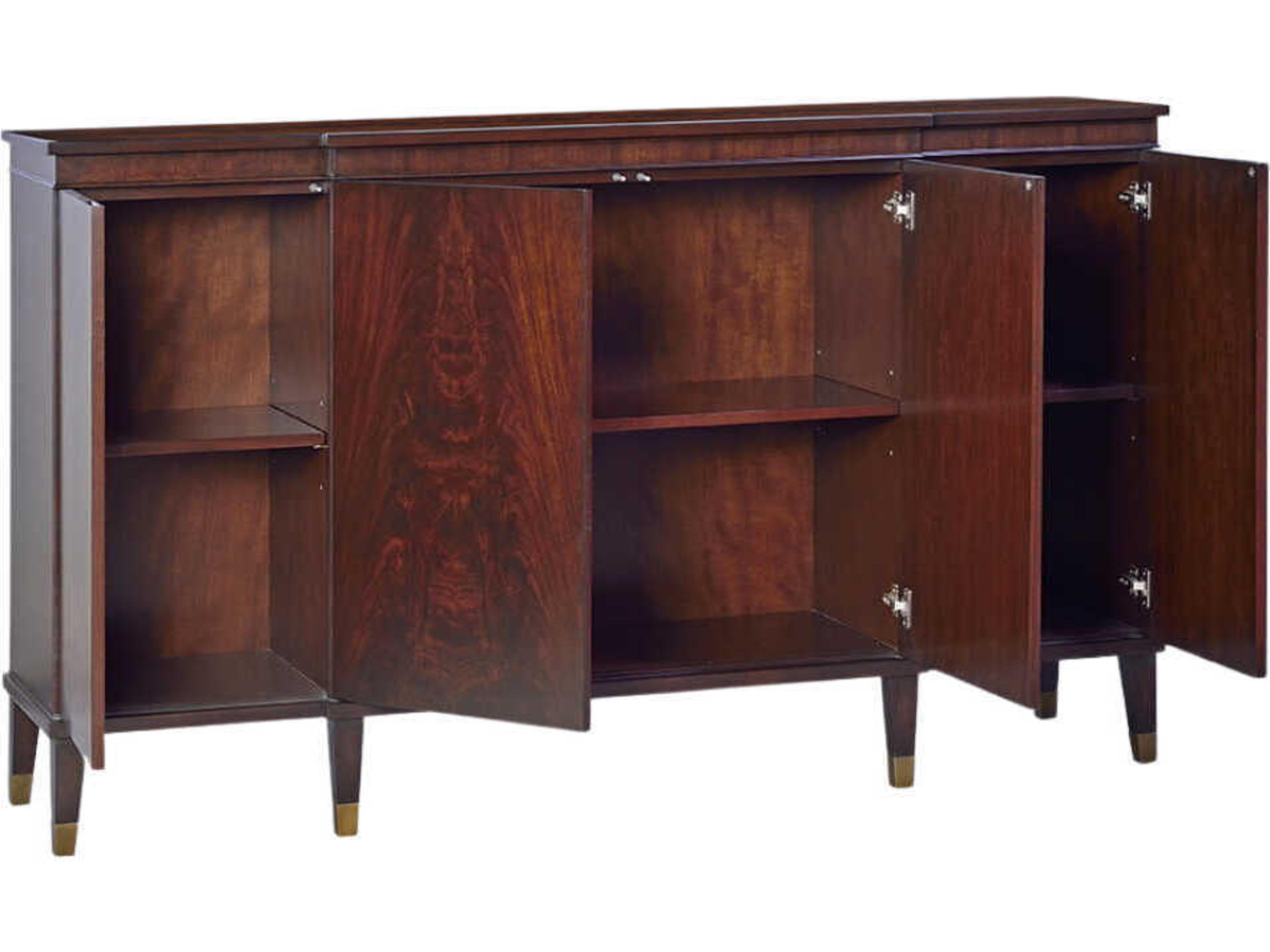 Oliver Home Lewis 72" Mahogany Wood Syrup Sideboard