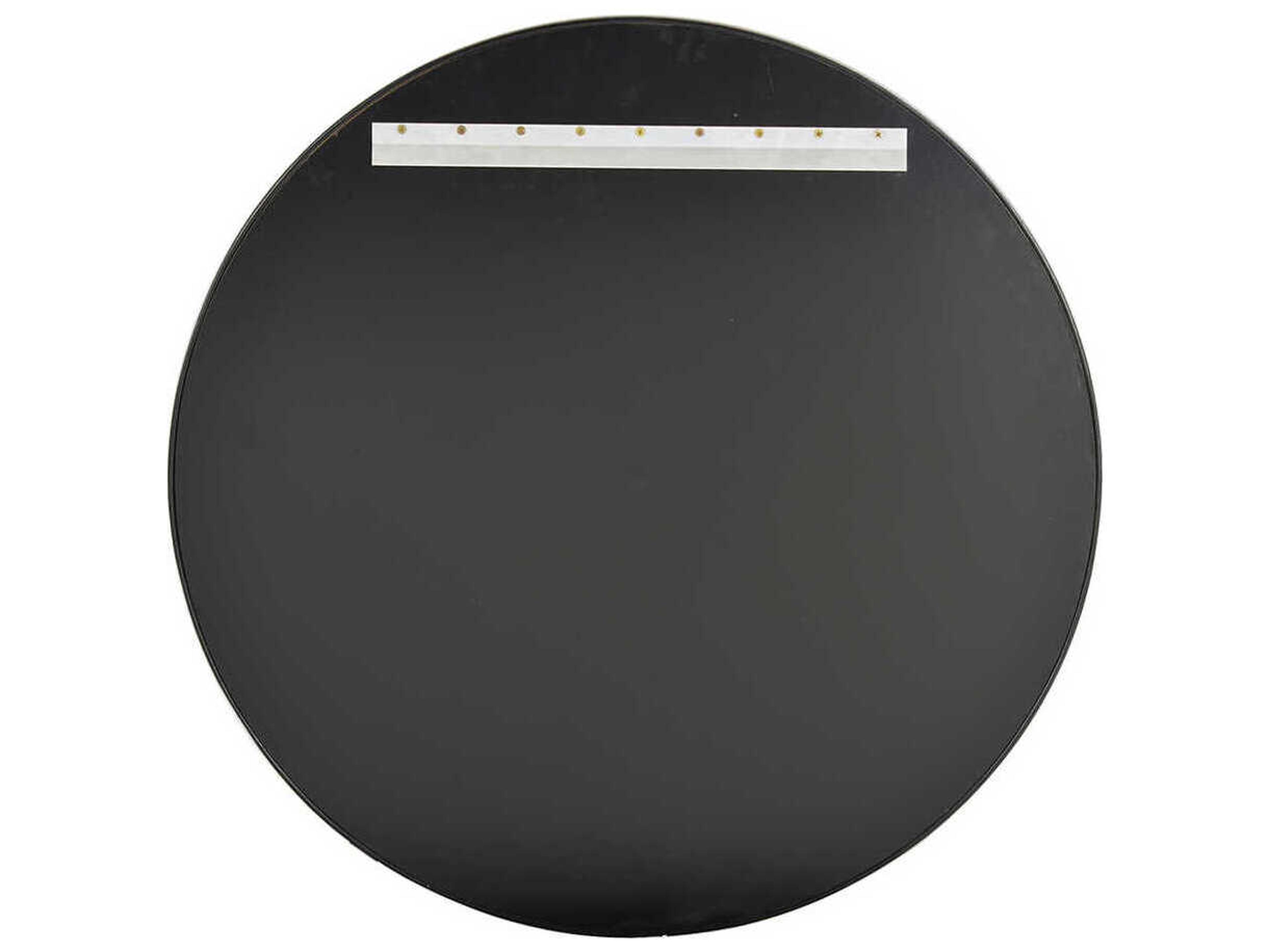 Oliver Home Concord Gold Leaf Round Wall Mirror