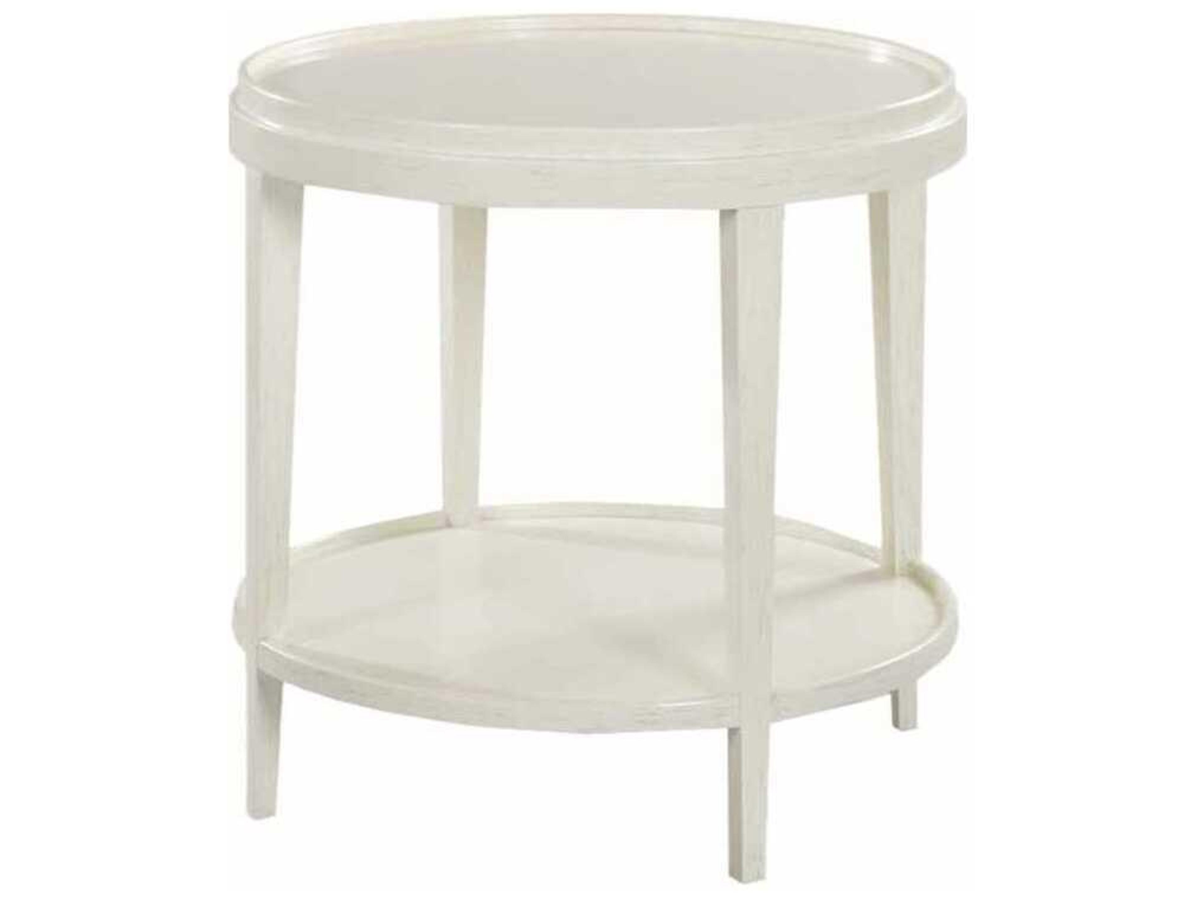 Liz Round Wood Drift End Table
