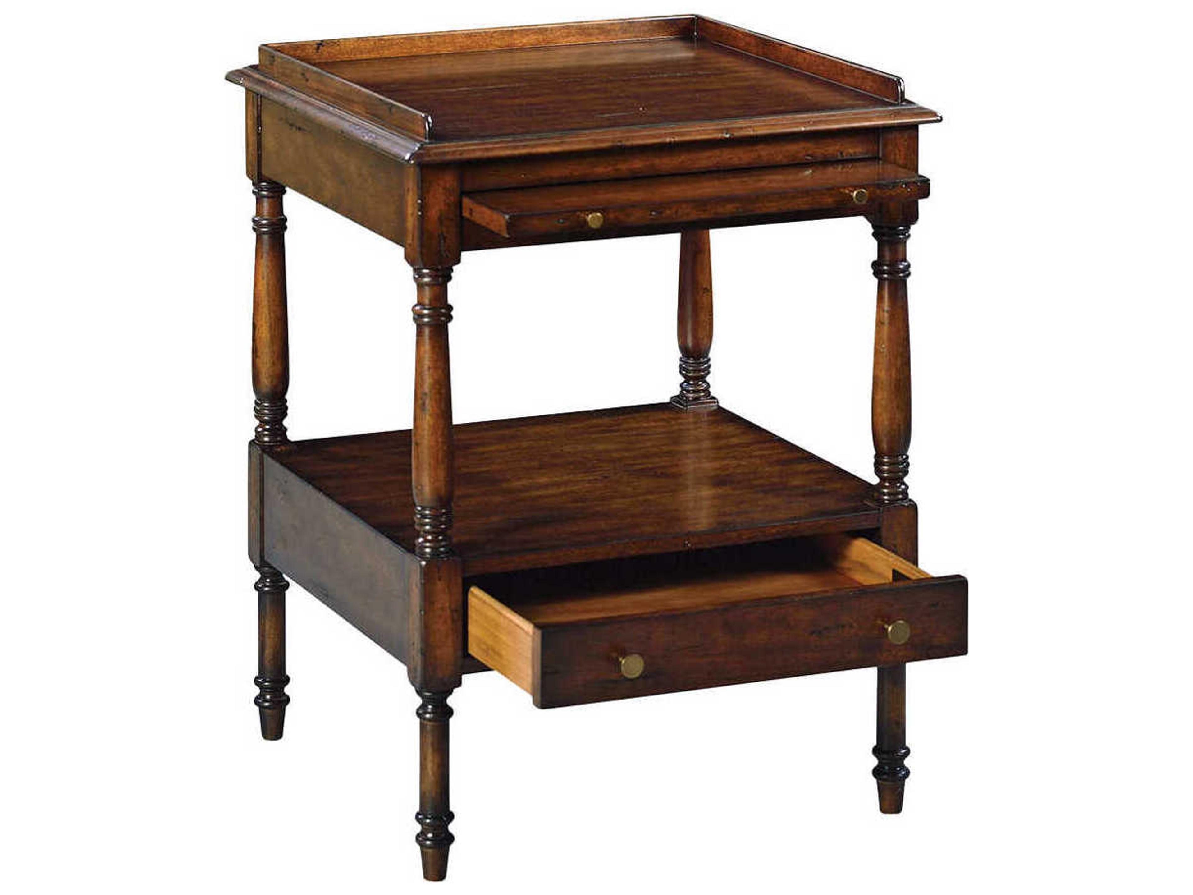 Oliver Home Haven Square Wood Country End Table