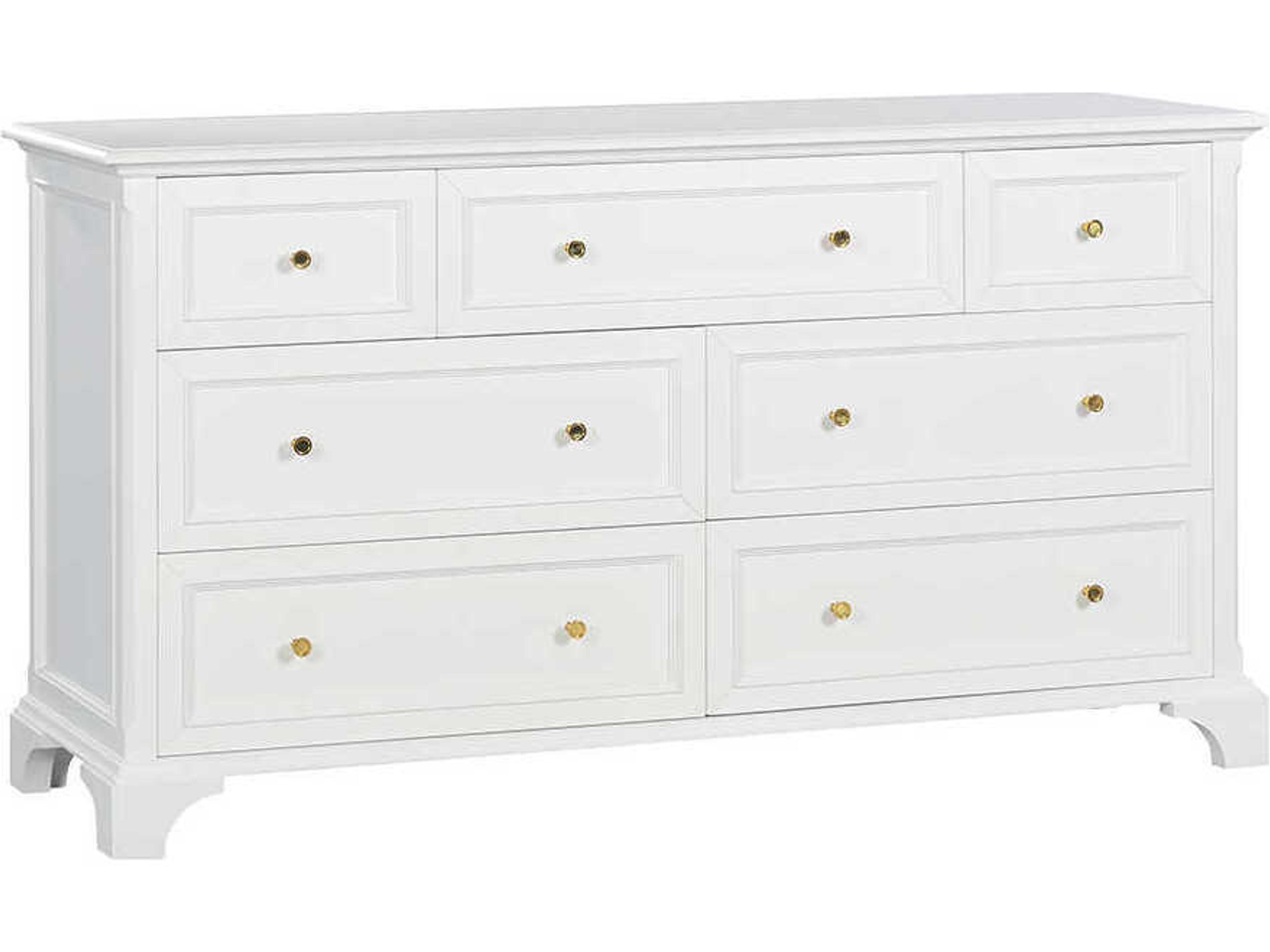 Lakewood 6-Drawers White Acacia Wood Double Dresser