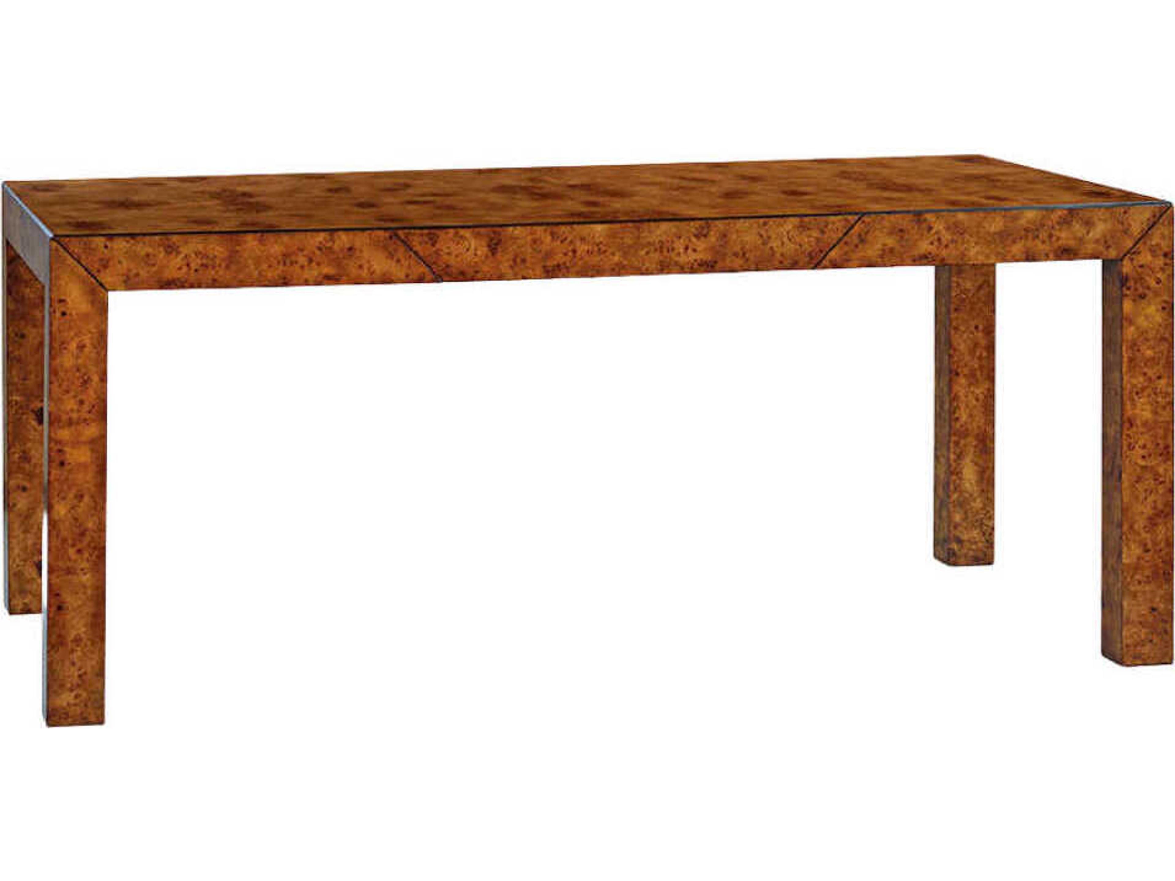 Parson Rectangular Wood Rustic Burl Dining Table