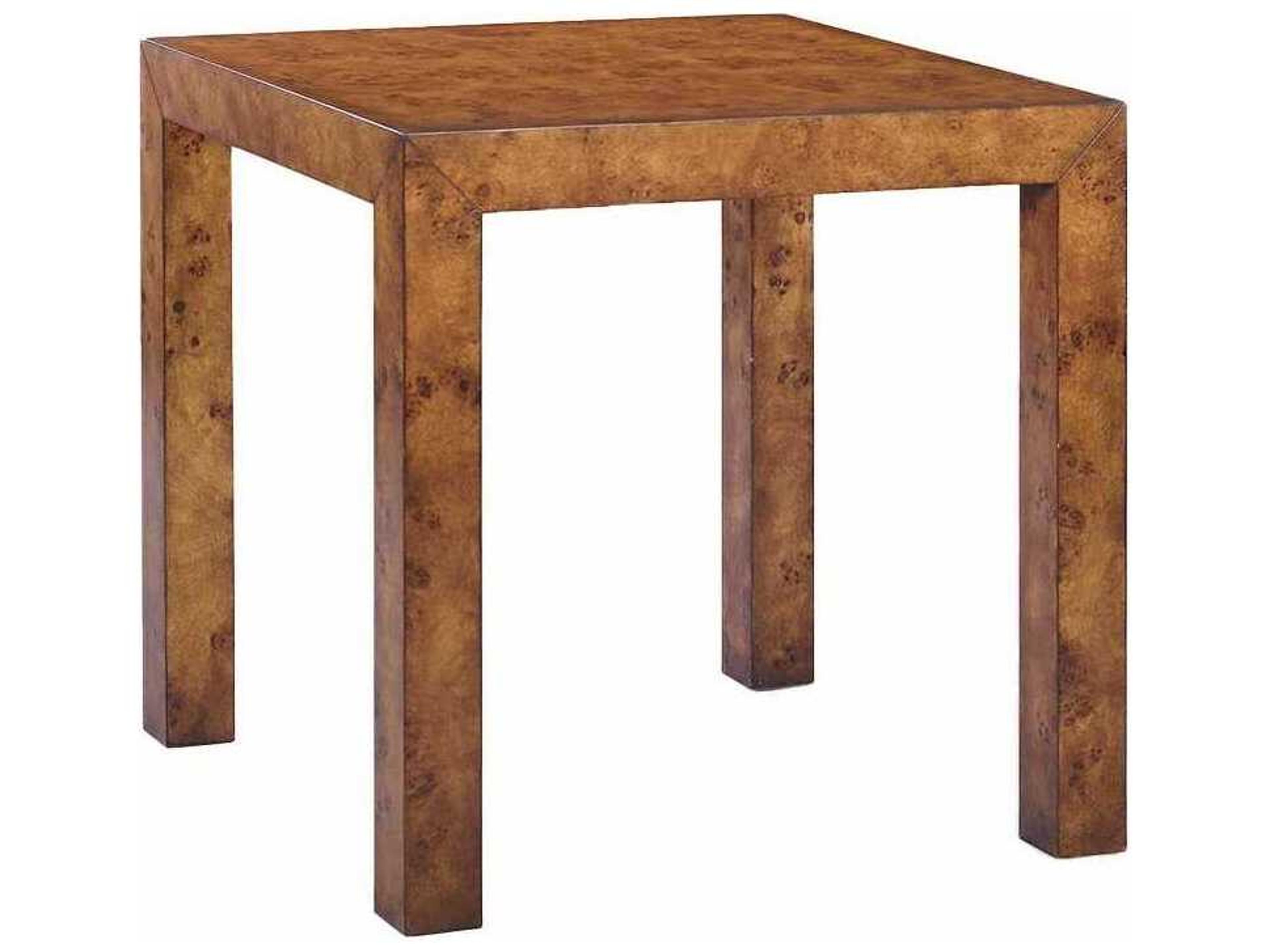 Parson Square Wood Rustic Burl End Table