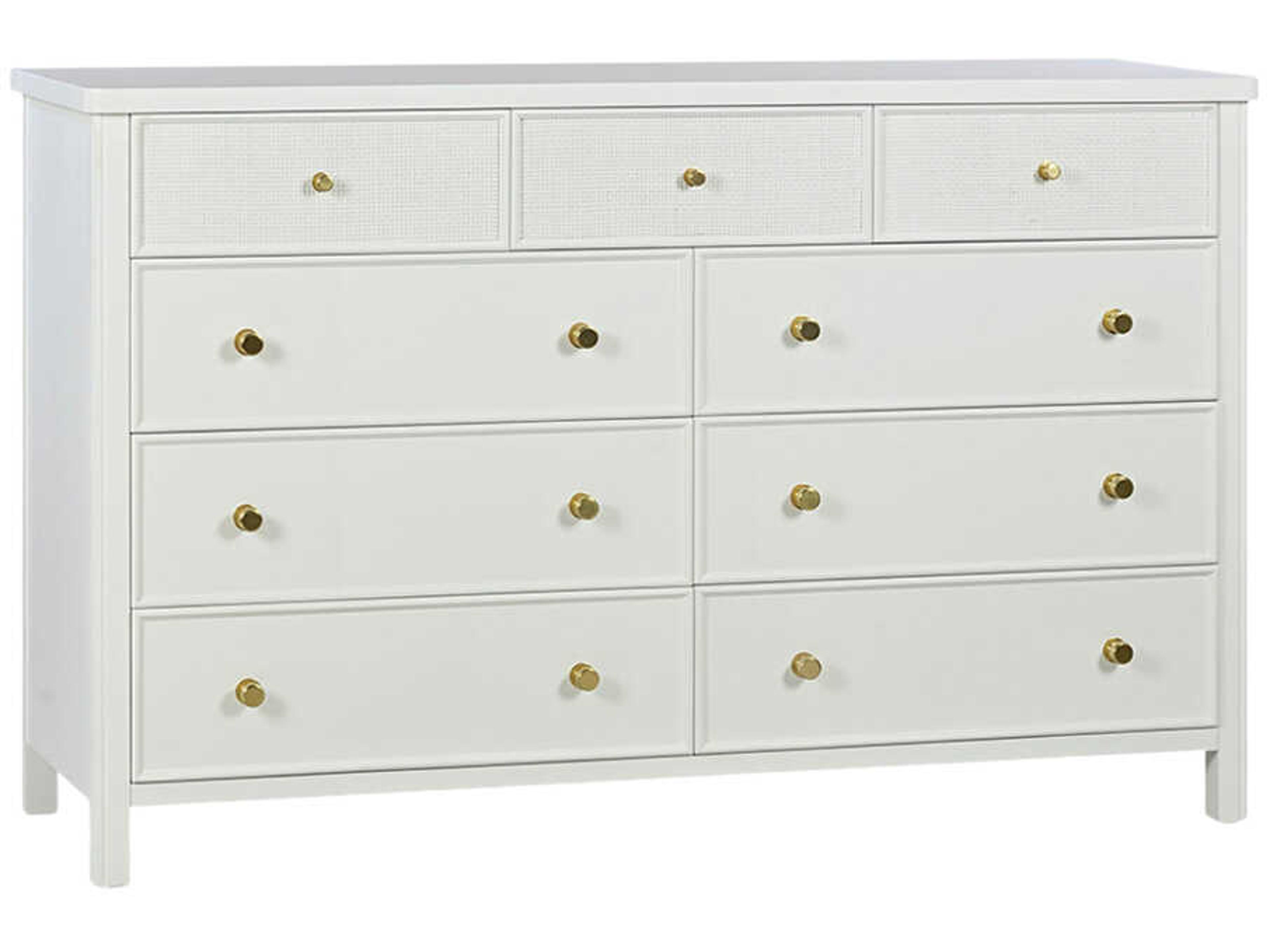 Canna White Solid Wood Double Dresser