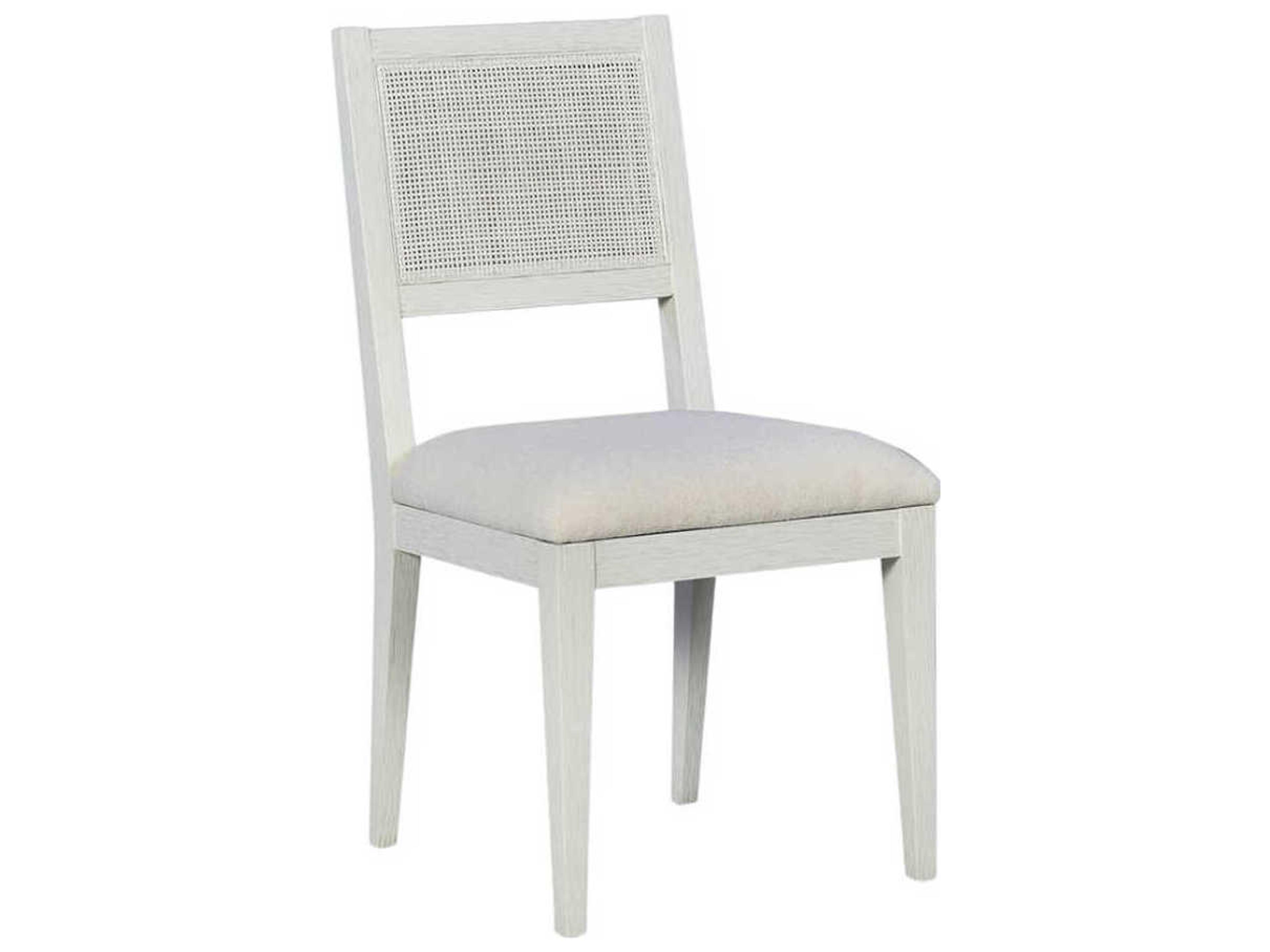 Caine-I Hardwood White Upholstered Armless Dining Chair