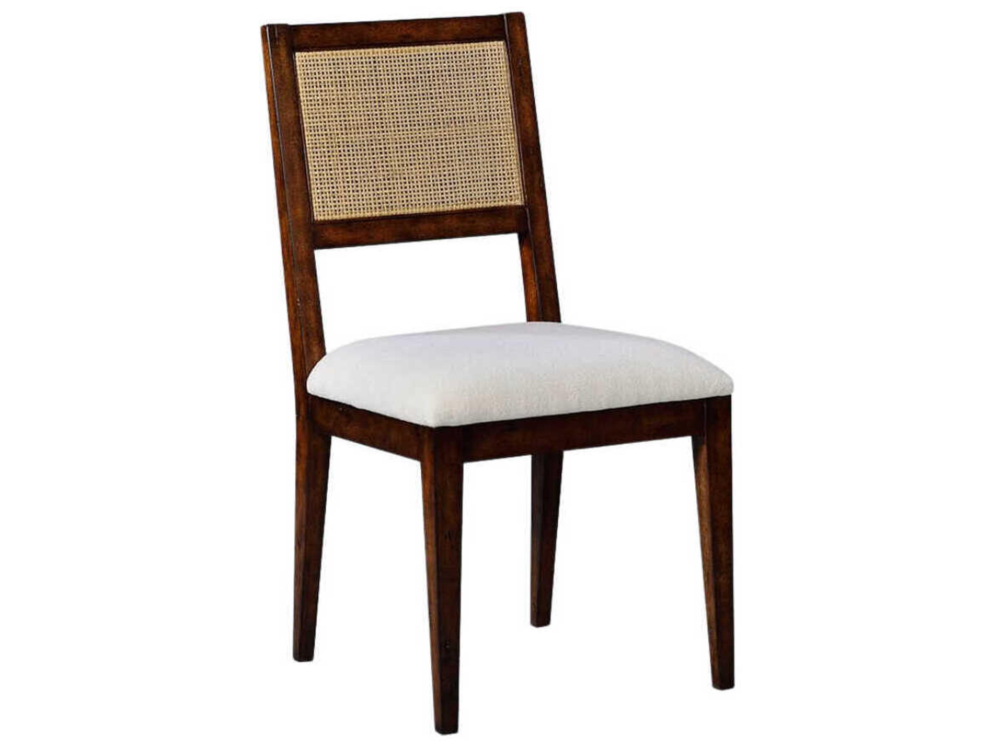 Caine-I Hardwood Brown Upholstered Armless Dining Chair