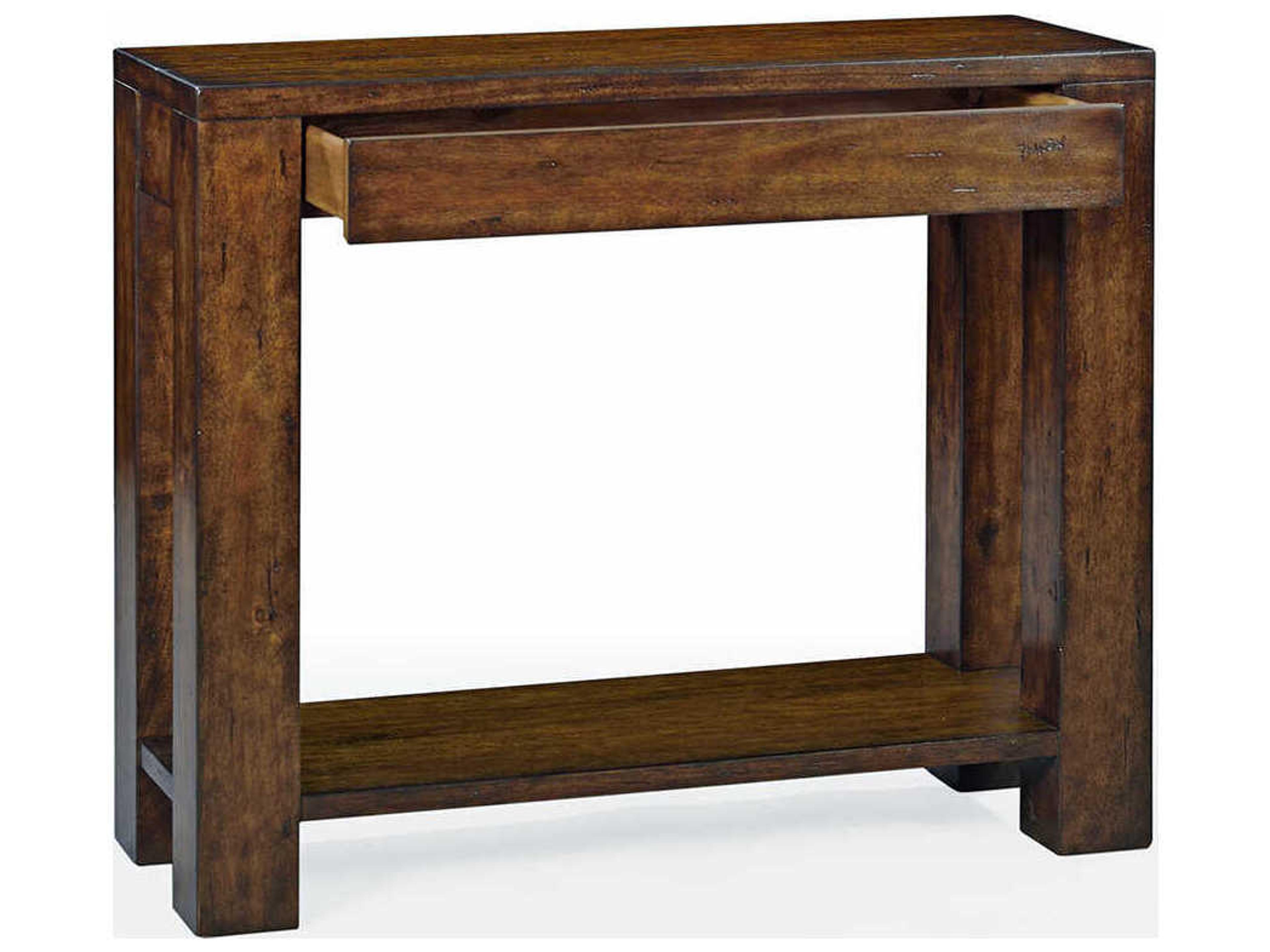 Oliver Home Villa Rectangular Wood Country Console Table