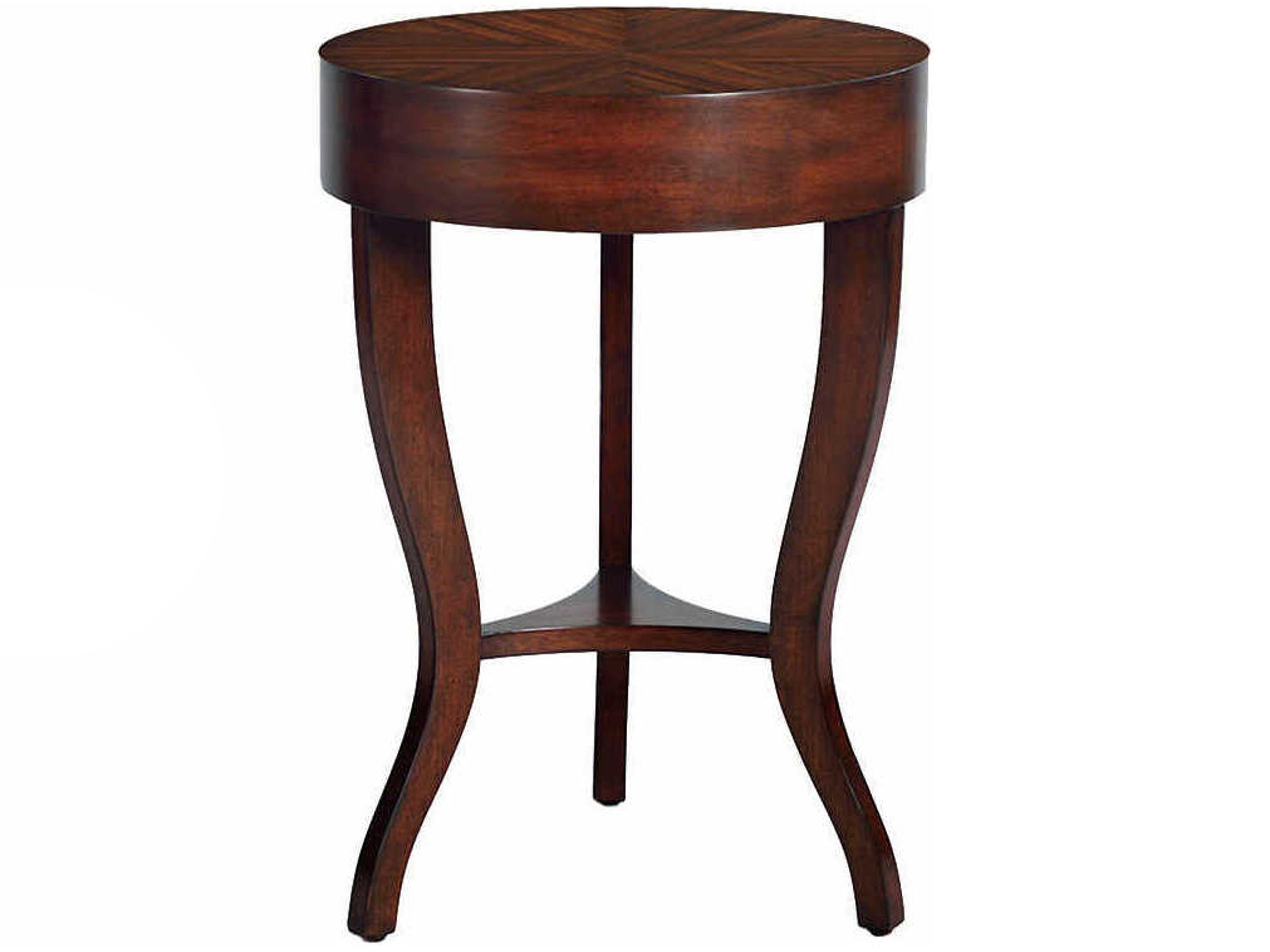 Oliver Home Grace Round Wood Syrup End Table