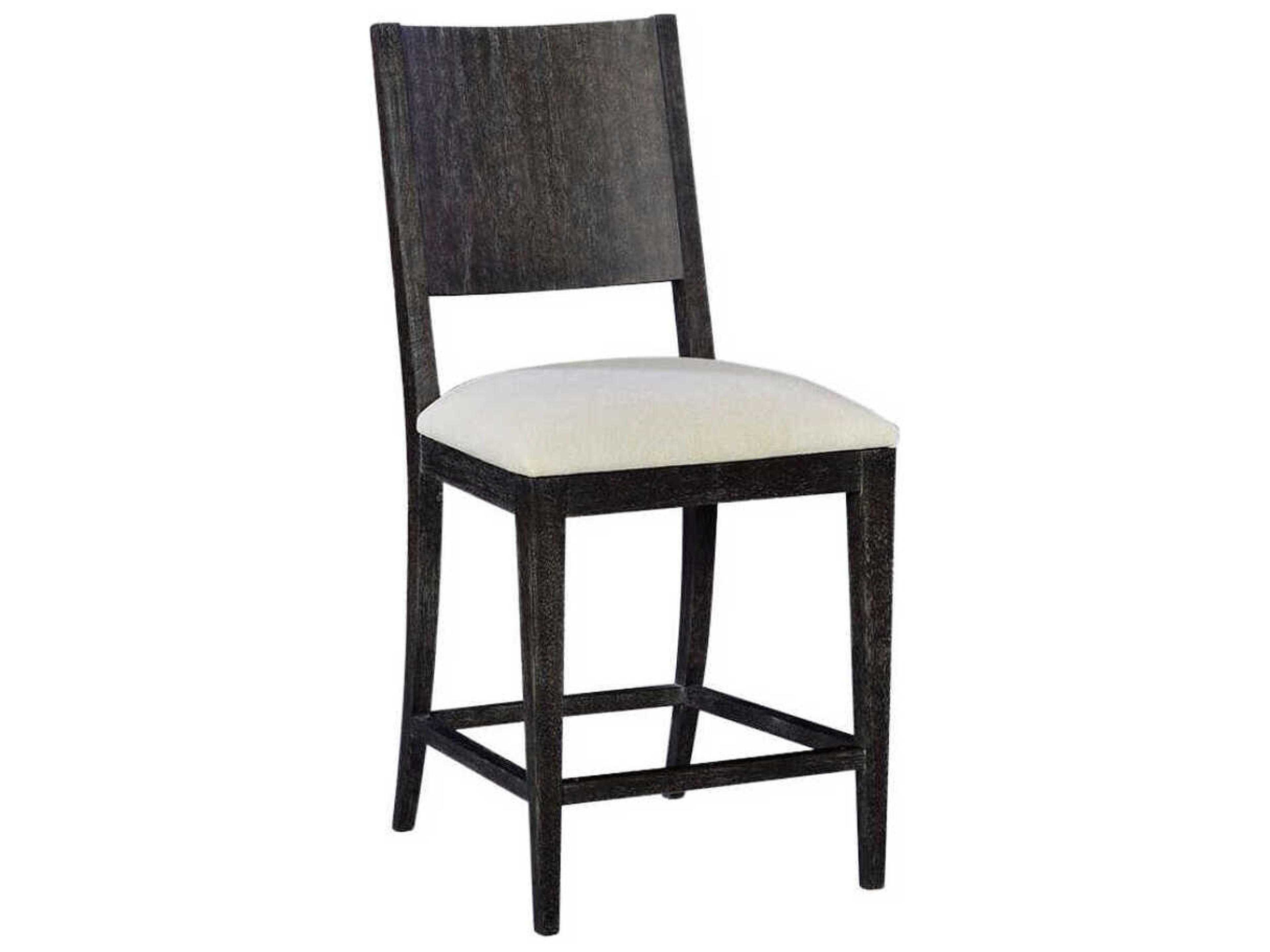 Woodard-I Midnight Upholstered Oak Wood Counter Stool