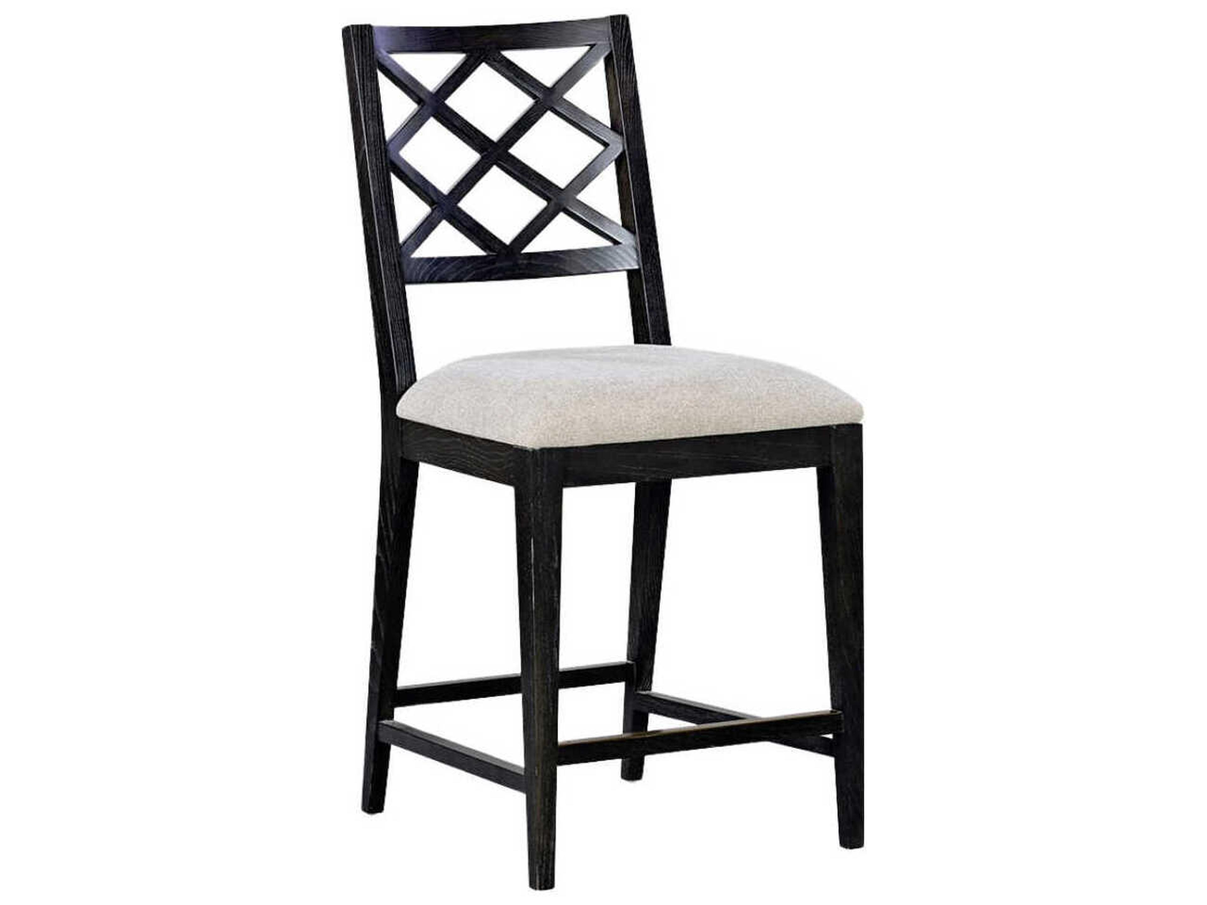 Diamond-II Midnight Upholstered Oak Wood Counter Stool