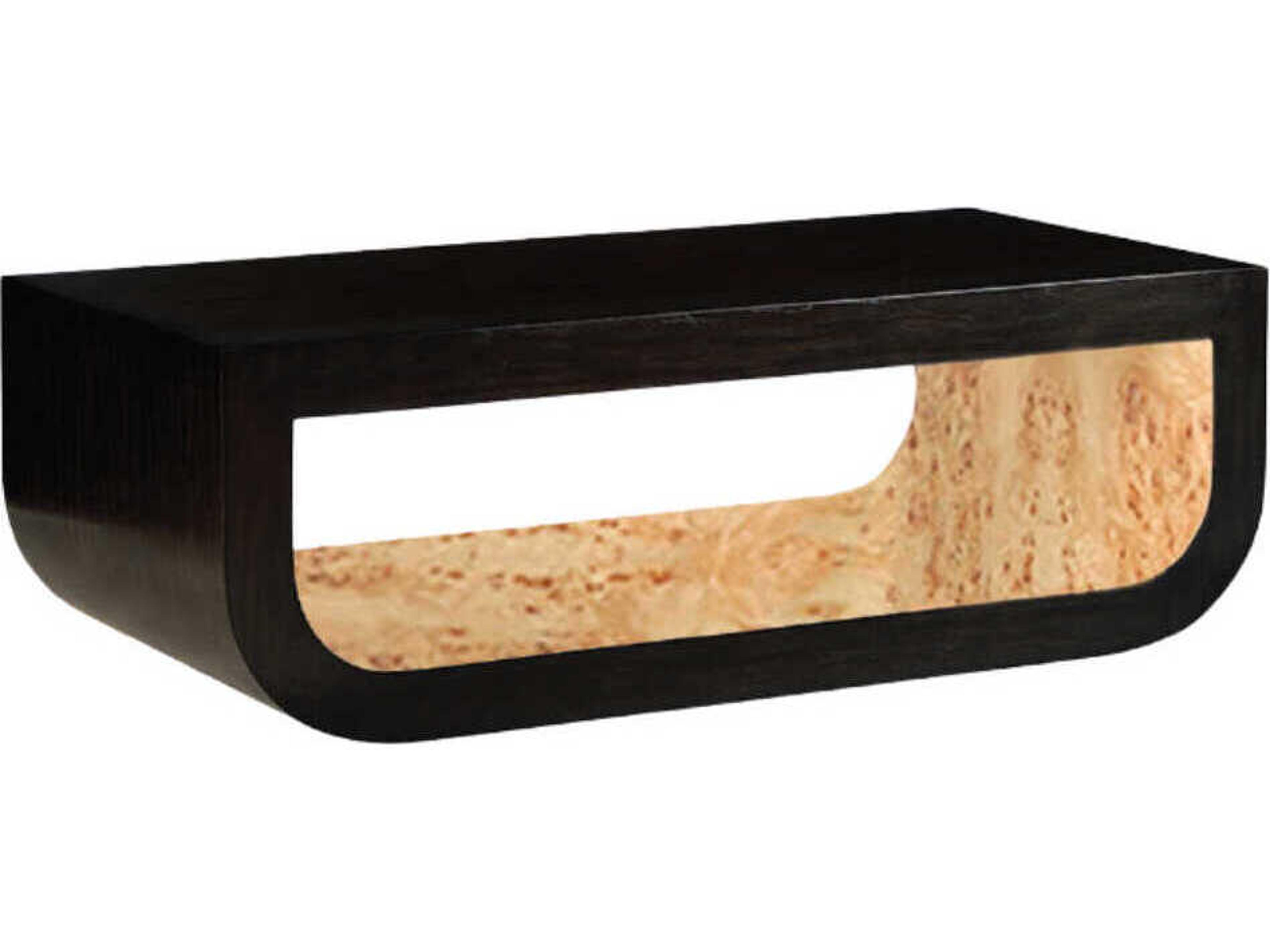 Carter Rectangular Wood Natural Burl Coffee Table