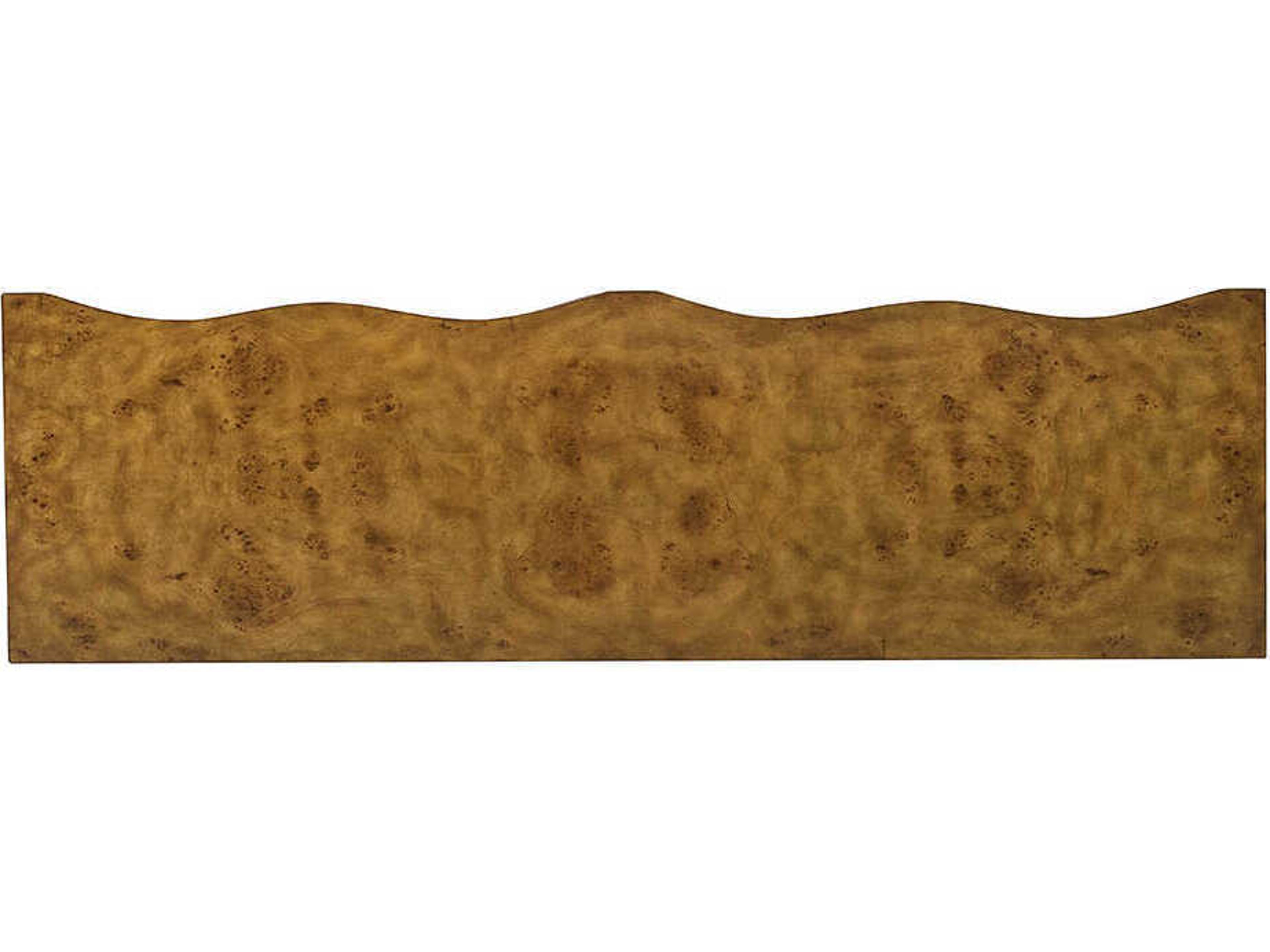 Oliver Home Serpentine 6-Drawers Brown Burlwood Double Dresser