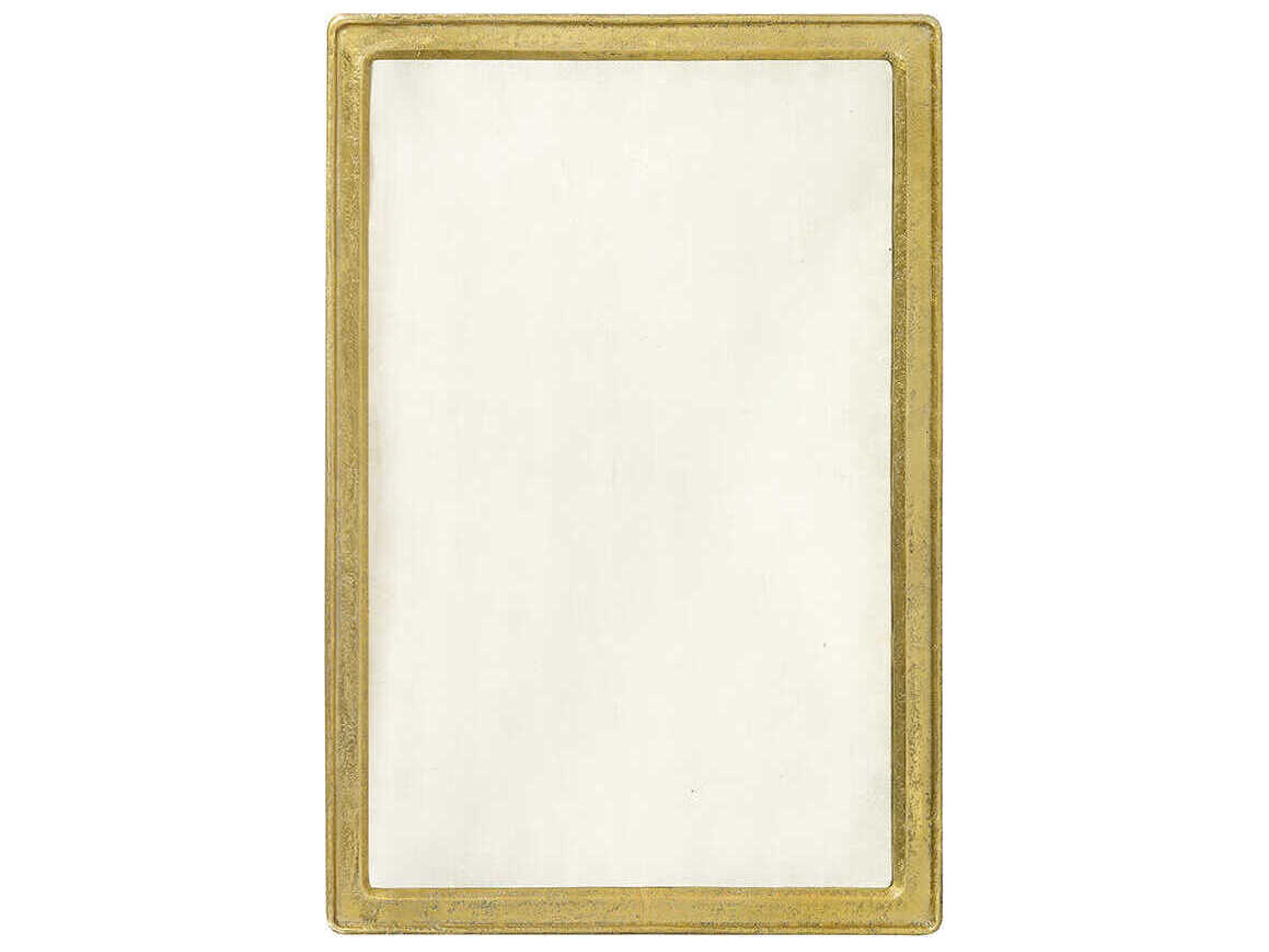 Triumph Burnished Brass Rectangular Wall Mirror