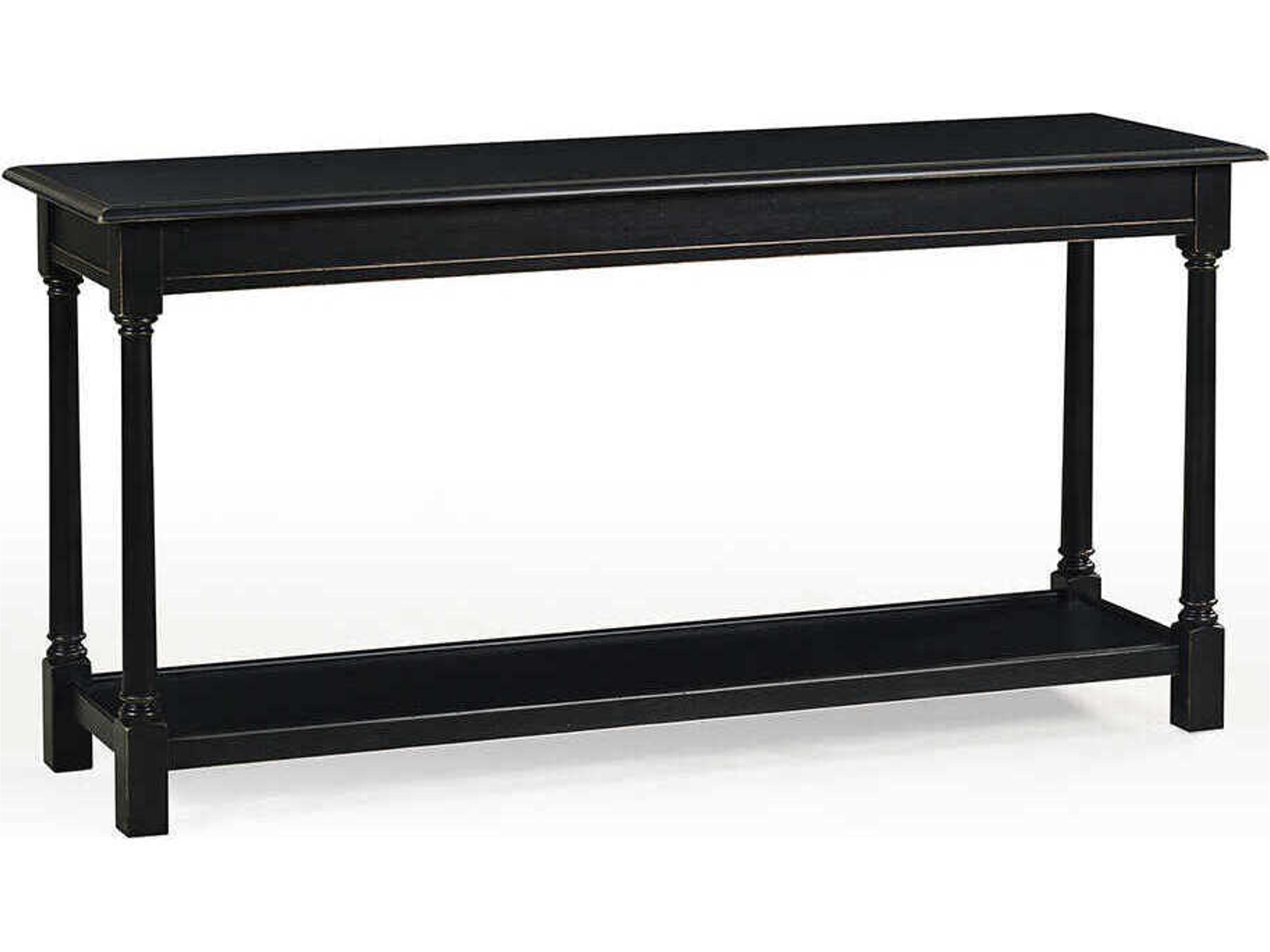 Diana Rectangular Wood Ebony Console Table