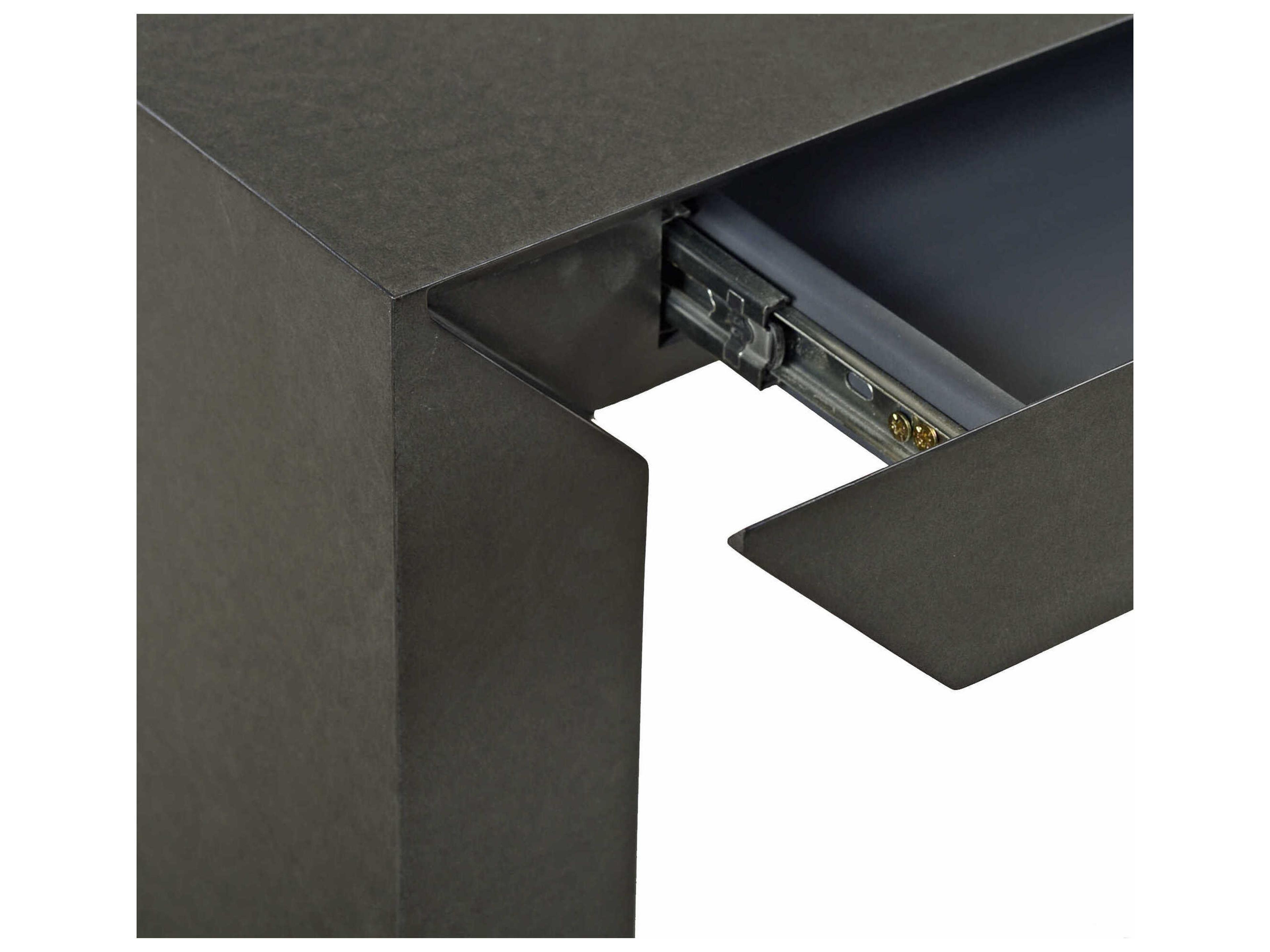 Oliver Home Watertown Black Acacia Wood Writing Desk